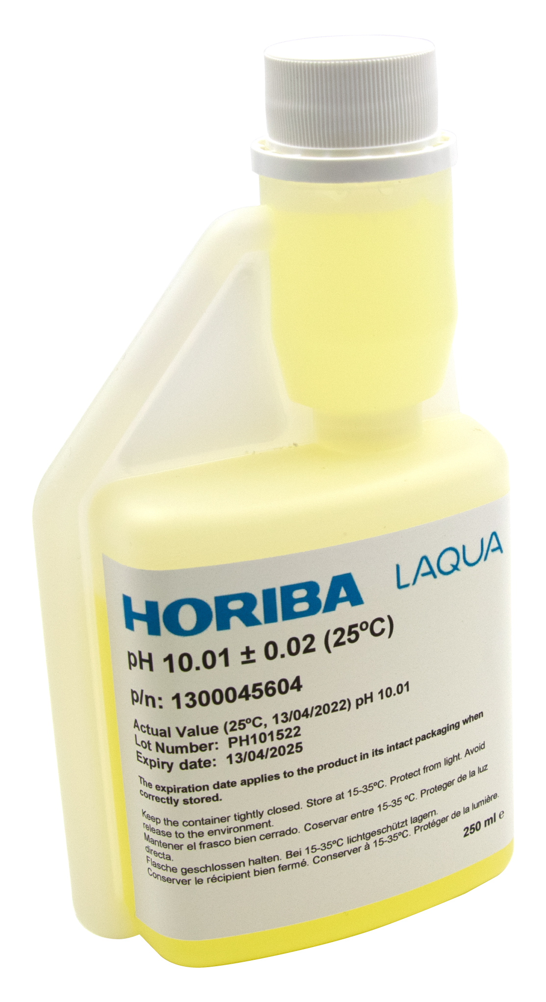 HORIBA pH 10.01 (±0.02pH @25°C) buffer solution 250ml (250-PH-10) HORIBA pH 10.01 Pufferlösung 250 ml, Flasche mit Hygiene-Verschluss