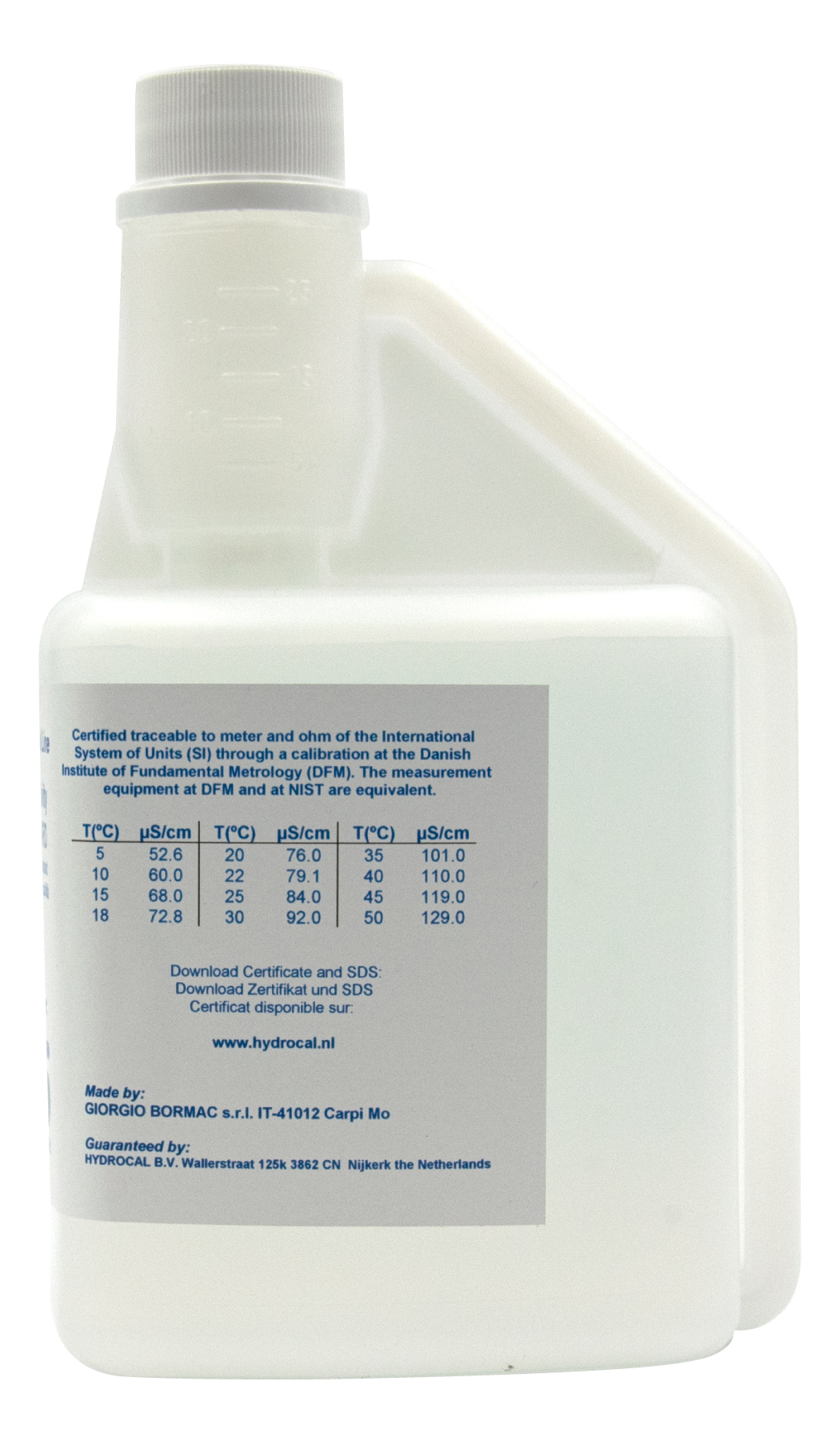 XS Professional 84µS/cm - 500ml conductivity calibration solution with DFM certificate