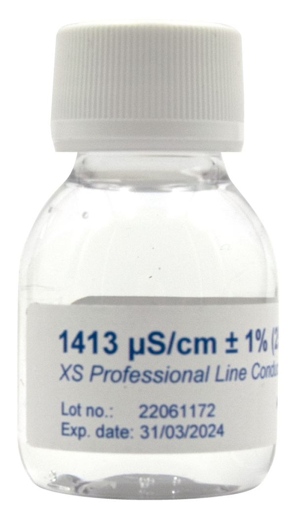 XS Professional 1413µS/cm - 4x 60ml conductivity calibration solution package with DFM certificate