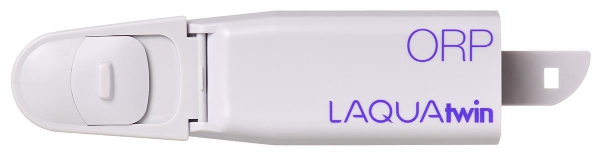 Horiba LAQUAtwin S080-ORP Redox Replacement Sensor for ORP-11 tester oriba LAQUAtwin S080-ORP Redox Austauschsensor seitlich mit ORP-Logo und Klappspitze für ORP-11 Tester