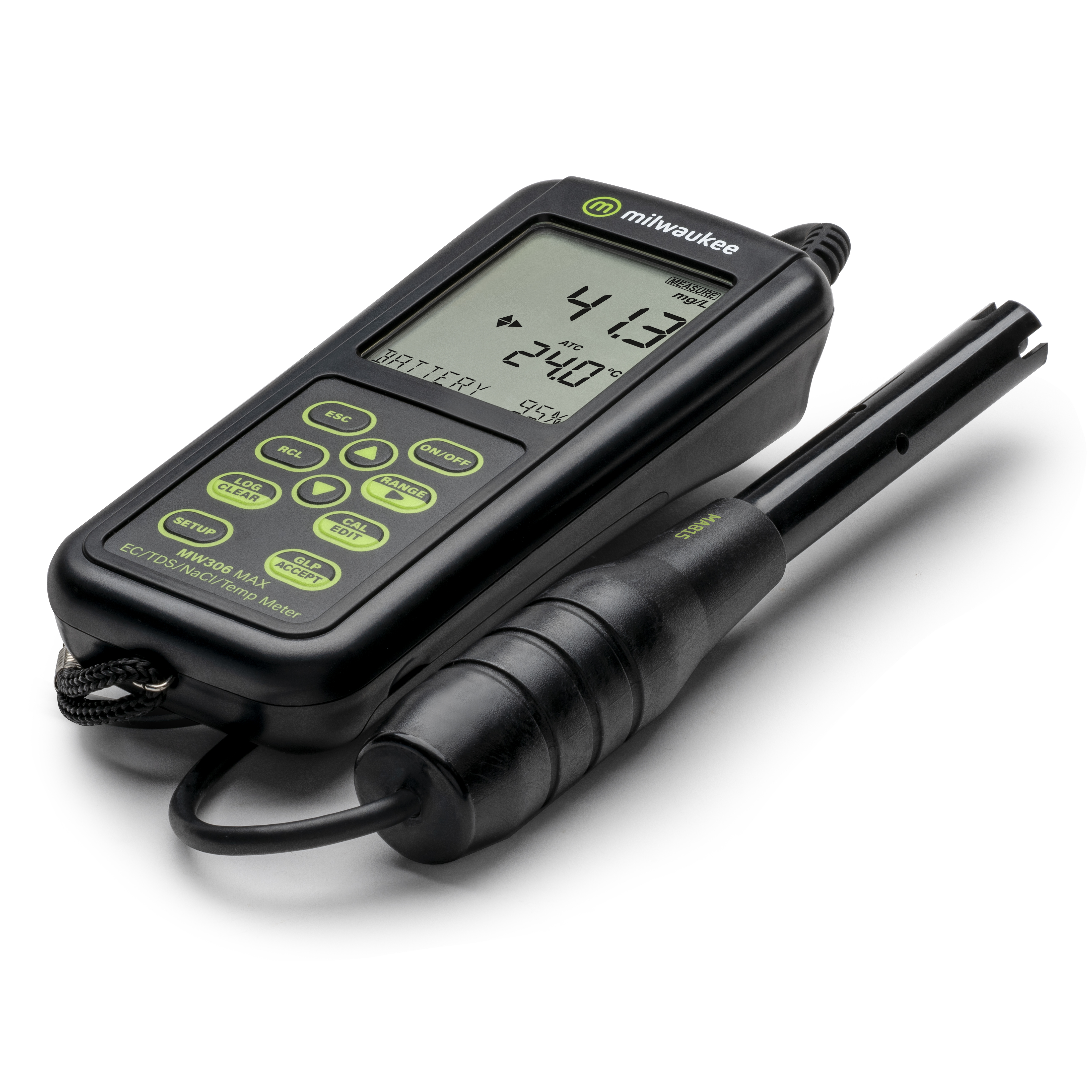 Milwaukee MW306 MAX, Automatic and logging EC/TDS/NaCl/Temperature meter.