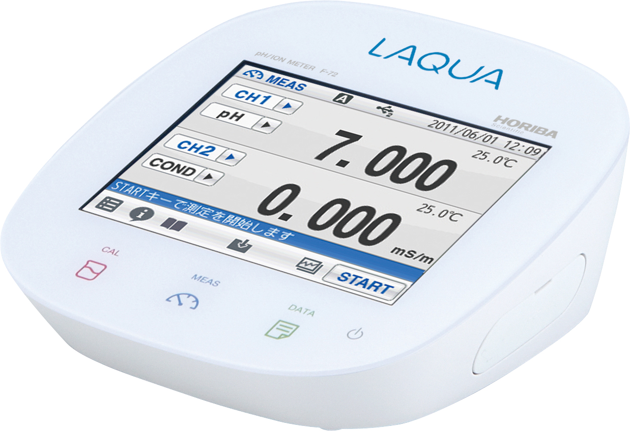 Horiba F-74 Dual Channel pH/Redox/Ion/Conductivity/Resistivity/Salinity/TDS/Temperature Lab Meter with Touchscreen