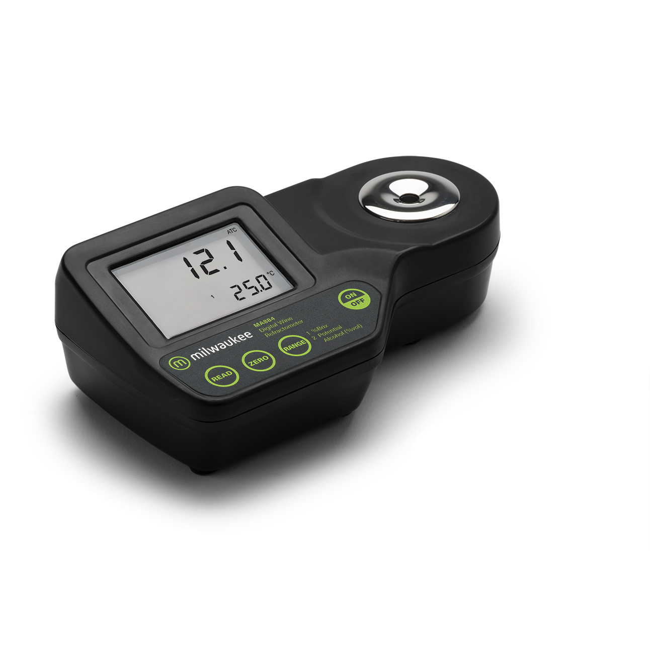 MA884 Digitales Brix/potentieller Alkohol-Refraktometer in schwarz und grün