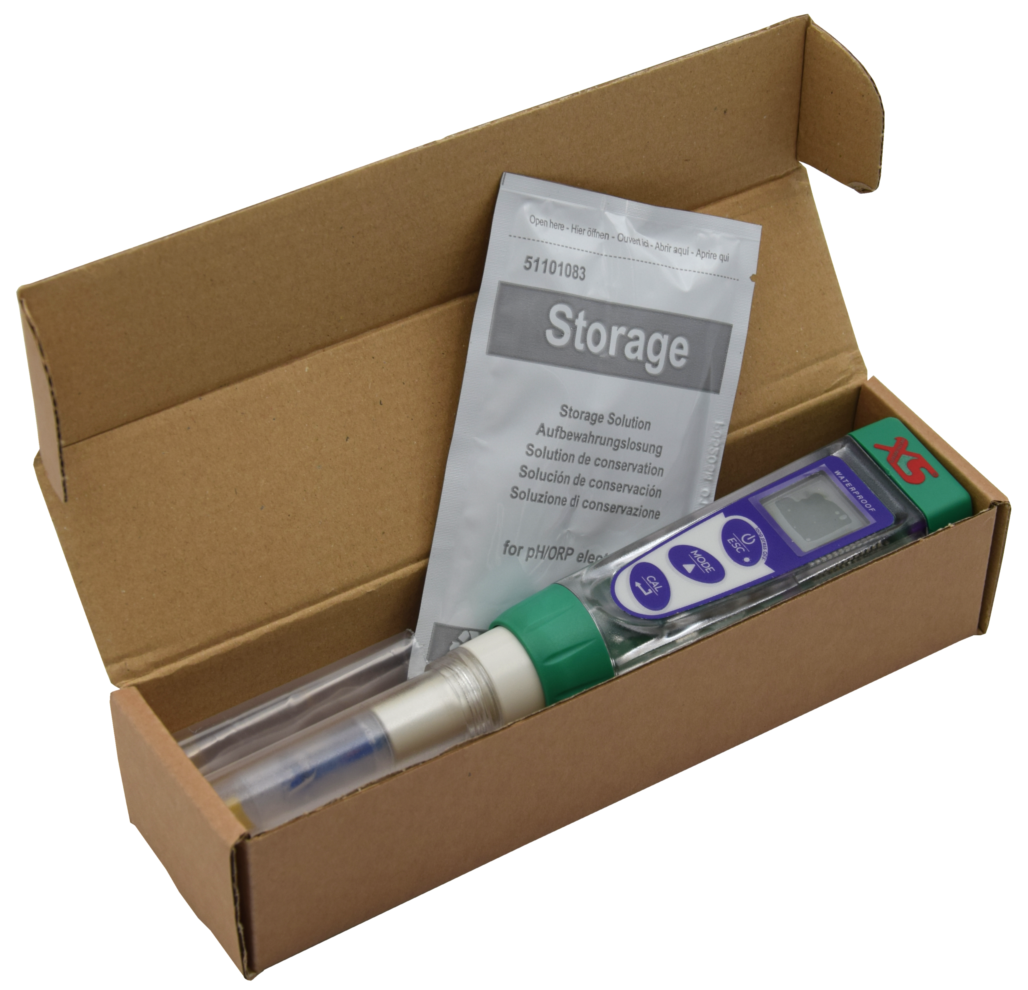 pH 5 ECO PACK Tester im Karton mit Zubehör