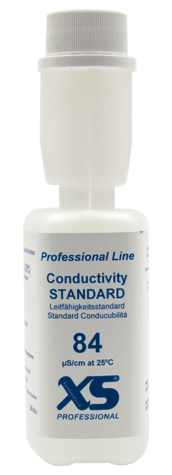 XS Professional 84µS/cm - 250ml Leitfähigkeitskalibrierlösung  seitlich