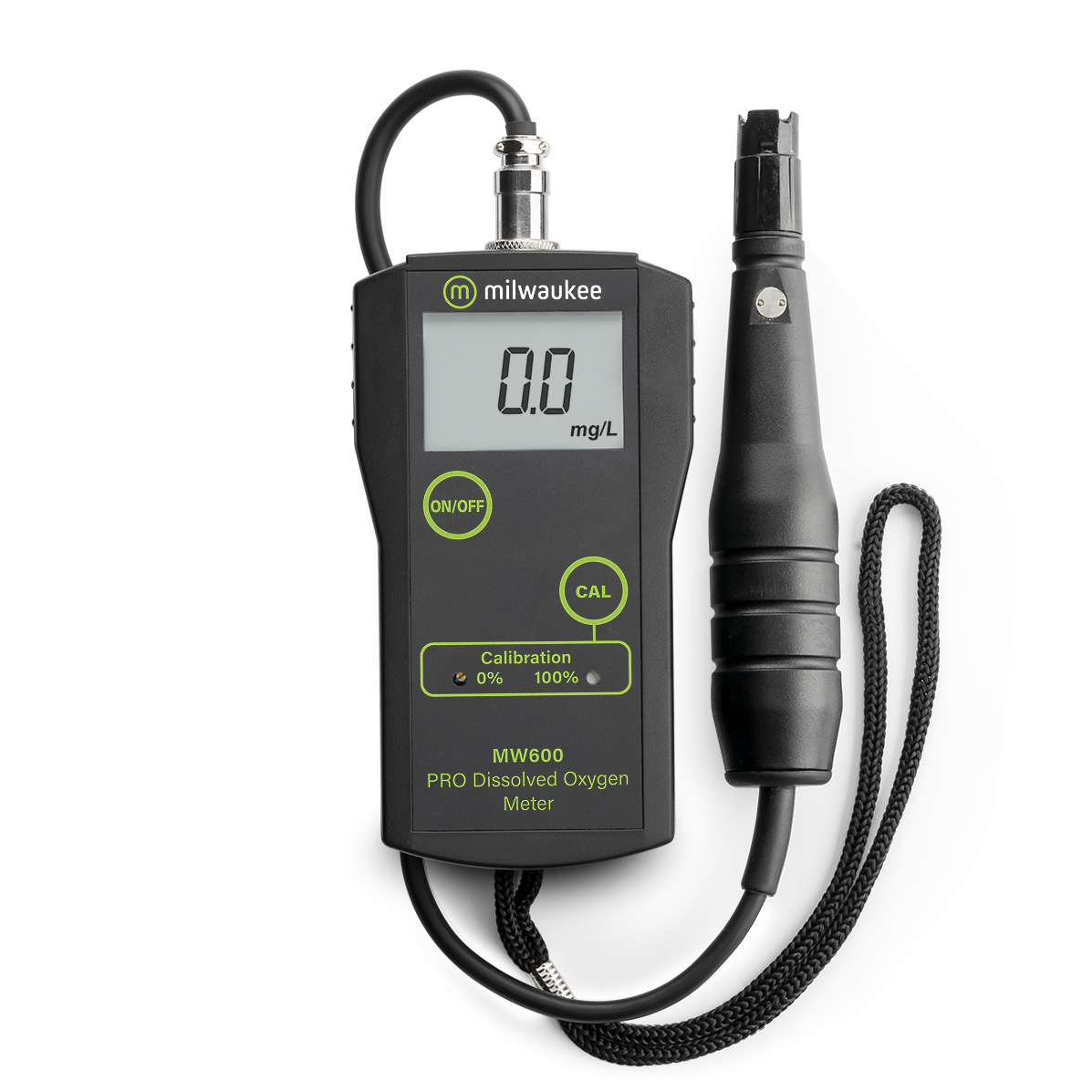 Milwaukee MW600 PRO Dissolved Oxygen Meter MW600 PRO Gerät für gelösten Sauerstoff, in schwarz-grün