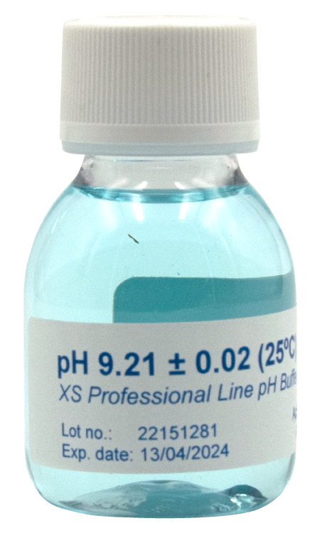 XS Professional pH 9.21 (±0.01pH @25°C) - 4x 60ml pH buffer solution with DAkkS certificate