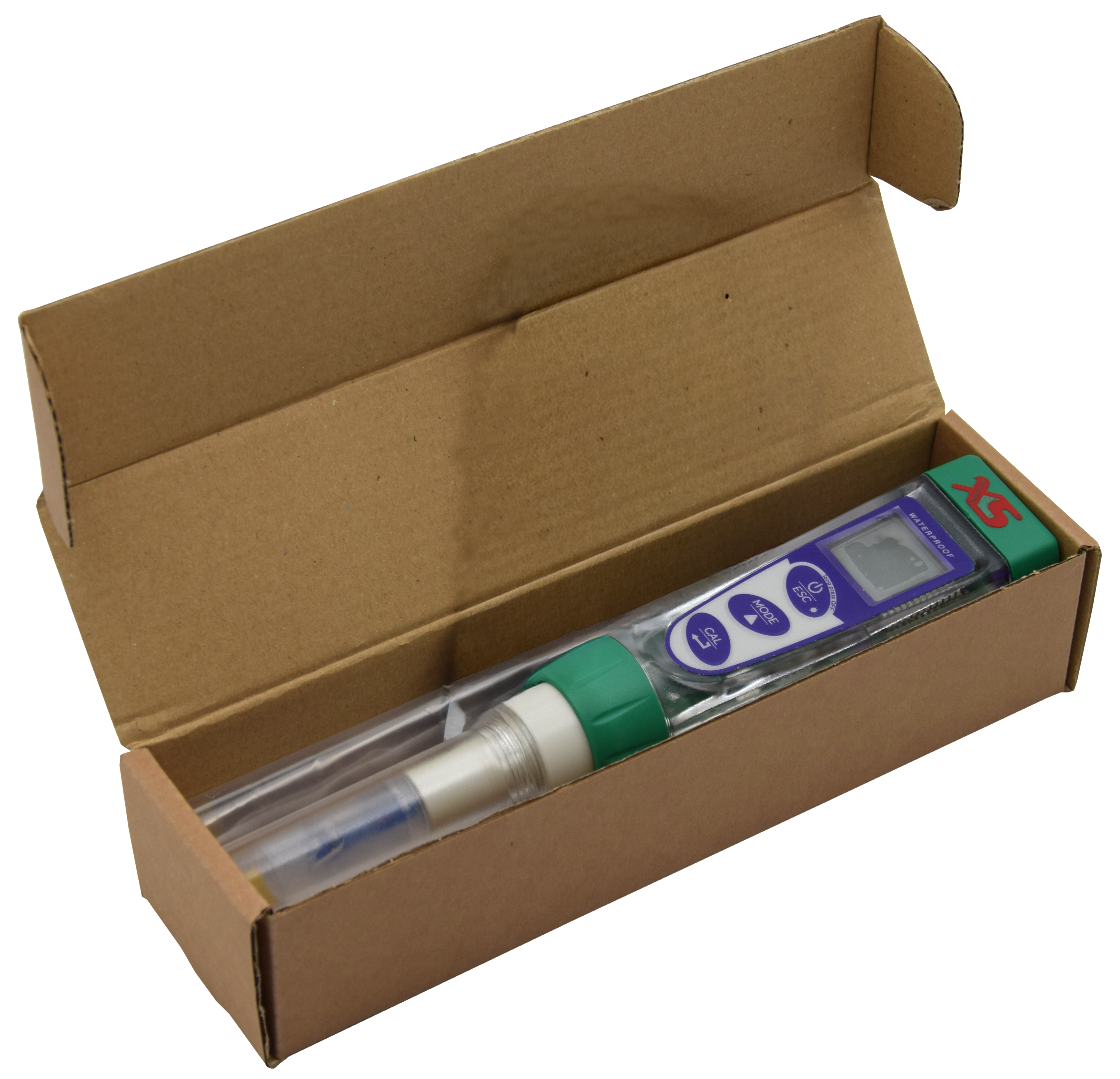 XS pH 5 ECO PACK - Tester for determining the pH value and temperature pH 5 ECO PACK Tester im Karton mit Zubehör
