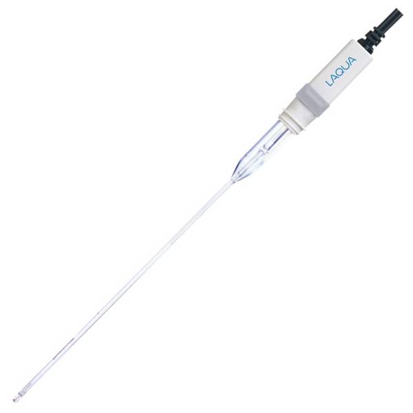 Horiba 6069-10C (for very slender test tubes) Horiba 6069-10C pH-Elektrode für sehr schlanke Reagenzgläser, Glasgehäuse, BNC-Stecker