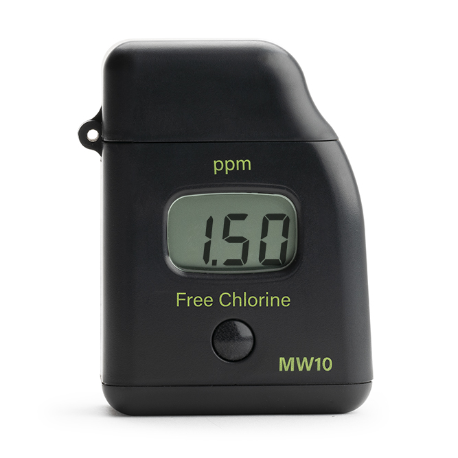  MW10 Digitaler Tester für Freies Chlor, frontale Ansicht