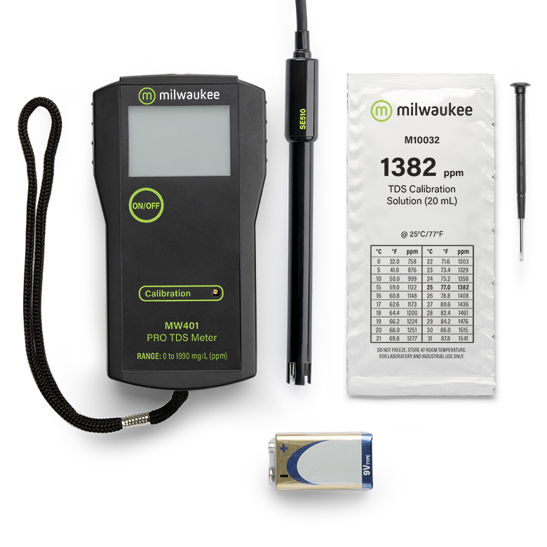 Milwaukee MW401 PRO portable TDS meter der Lieferumfang des MW401 Messgeräts