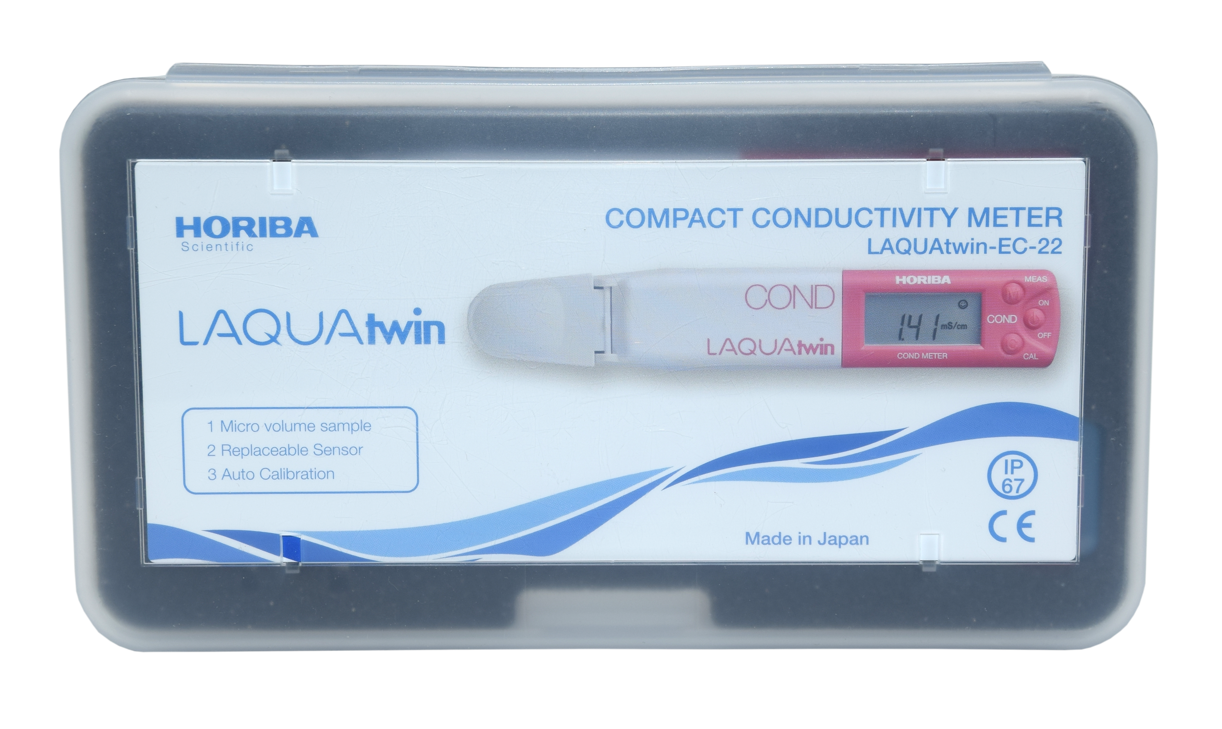 Horiba LAQUAtwin Conductivity Meter with 3 calibration points and temperature measurement (EC-22) 