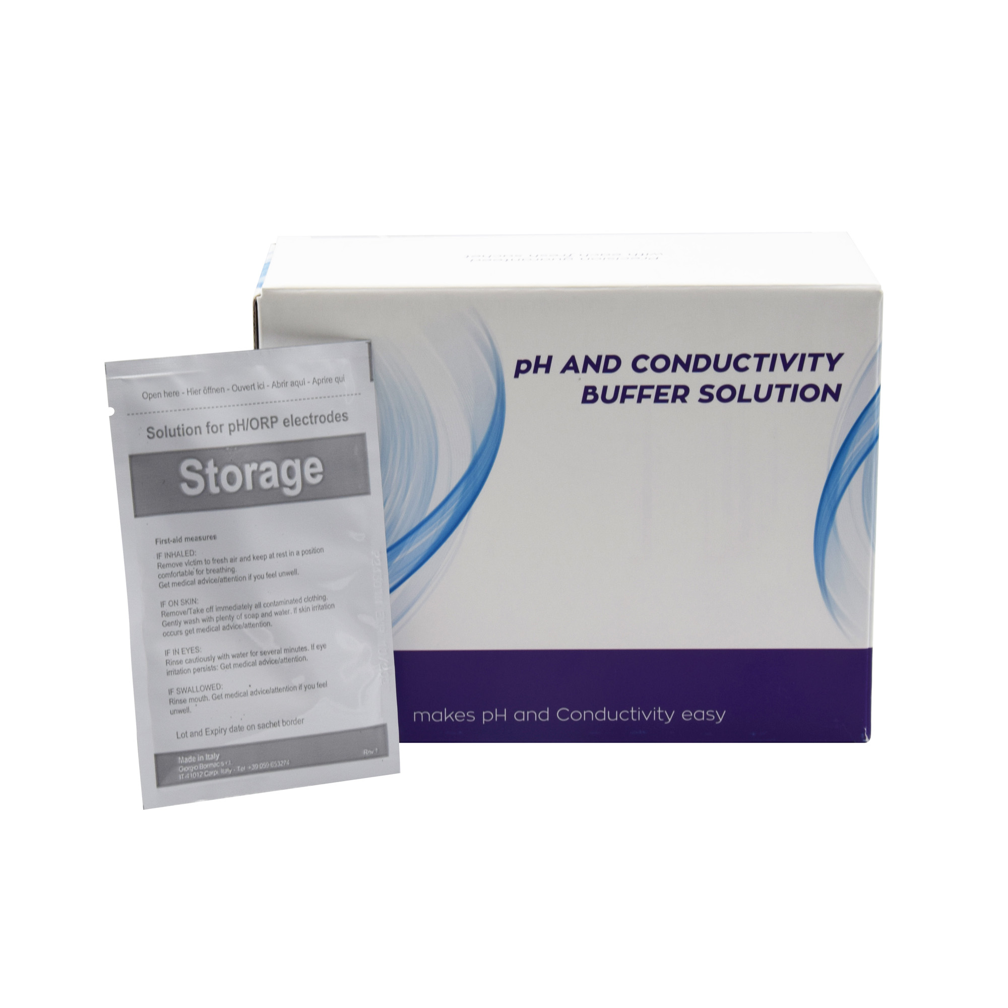 XS BASIC storage solution pack with 20 sachets of 10ml each XS BASIC Aufbewahrungslösung für pH‑Sensoren 20×10 ml Tüten