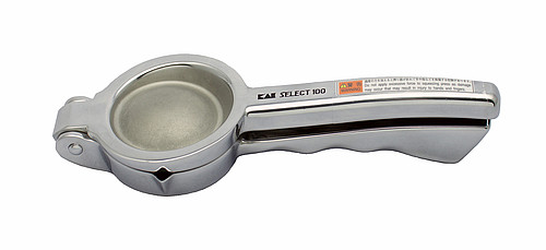 Horiba Crop Press Y049 Horiba Pflanzenpresse Y049 Frontansicht aus Metall, kompakte manuelle Saftpresse