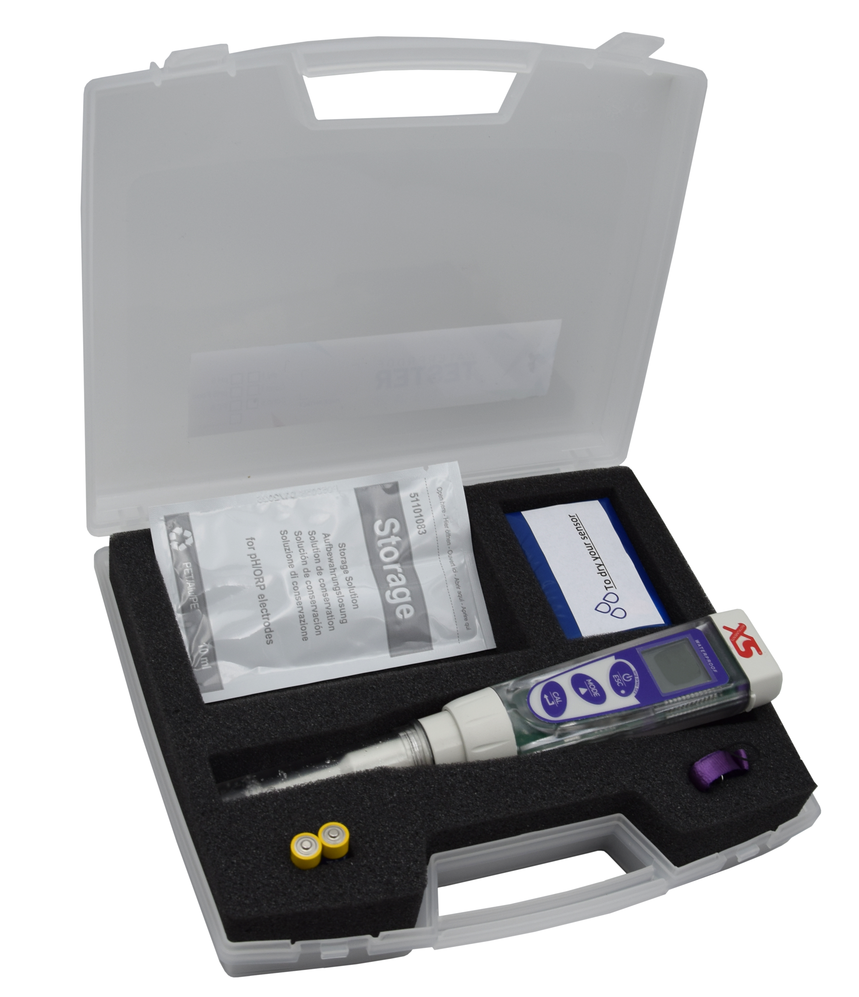 XS pH 5 FOOD Tester in carrying case  -  Foodstuffs Pocket Tester for pH/mV/Temperature measurement