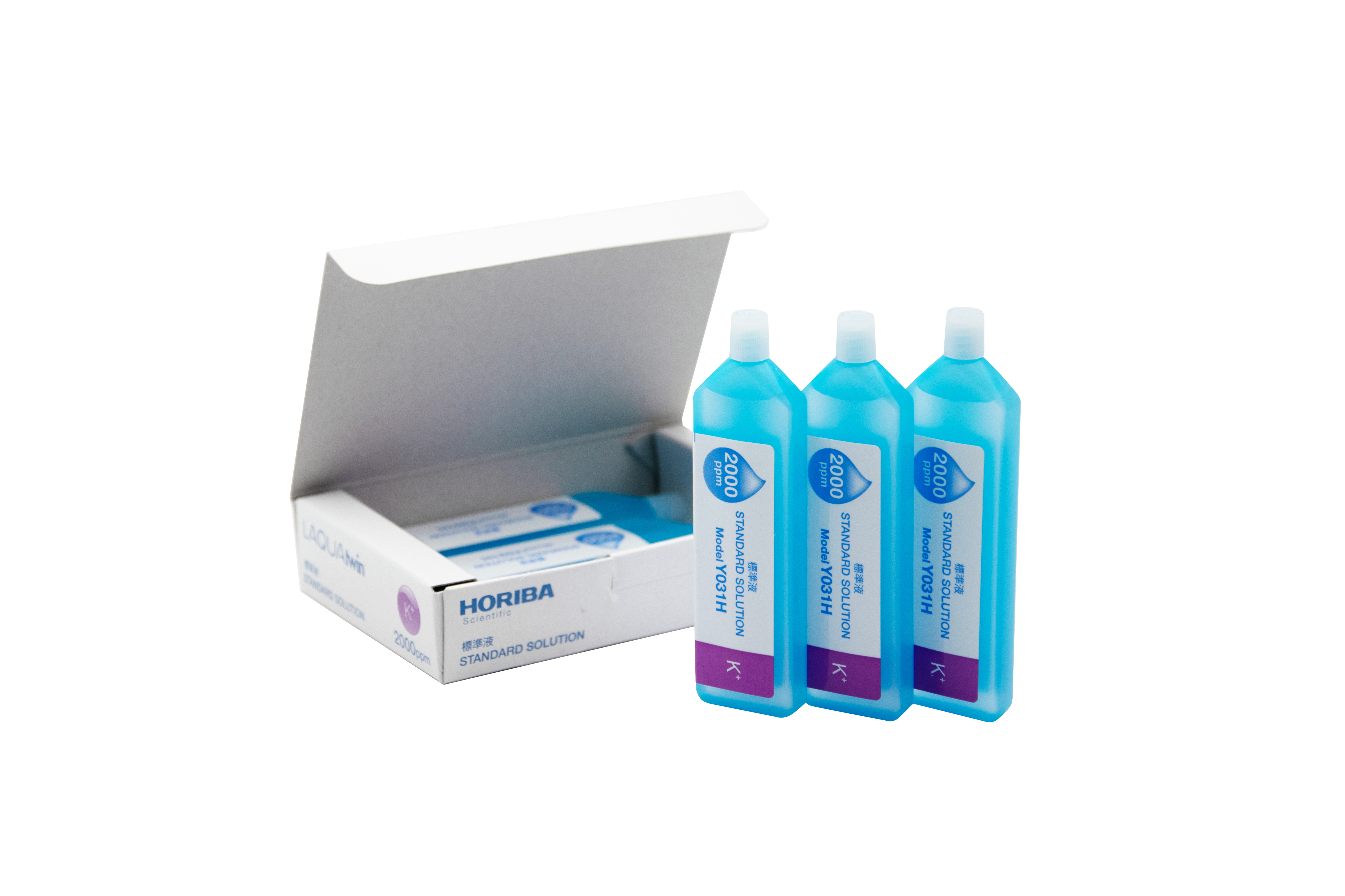 Horiba 2000ppm Potassium Ion Standard Solution (Y031H) Horiba Kalium Ionen Standardlösung 2000ppm, Verpackungseinheit 6 x 14 ml