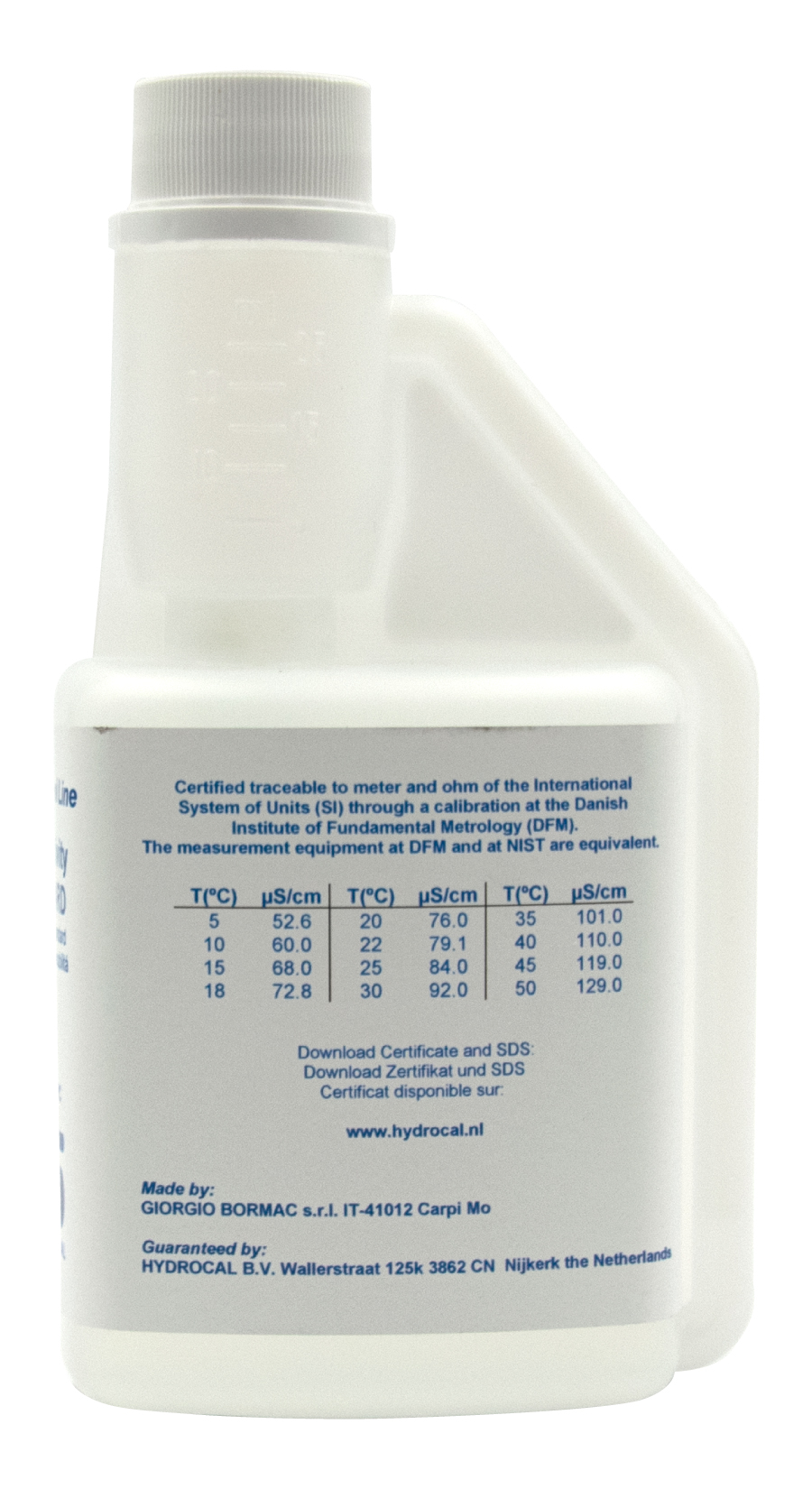 XS Professional 84µS/cm - 250ml conductivity calibration solution with DFM certificate