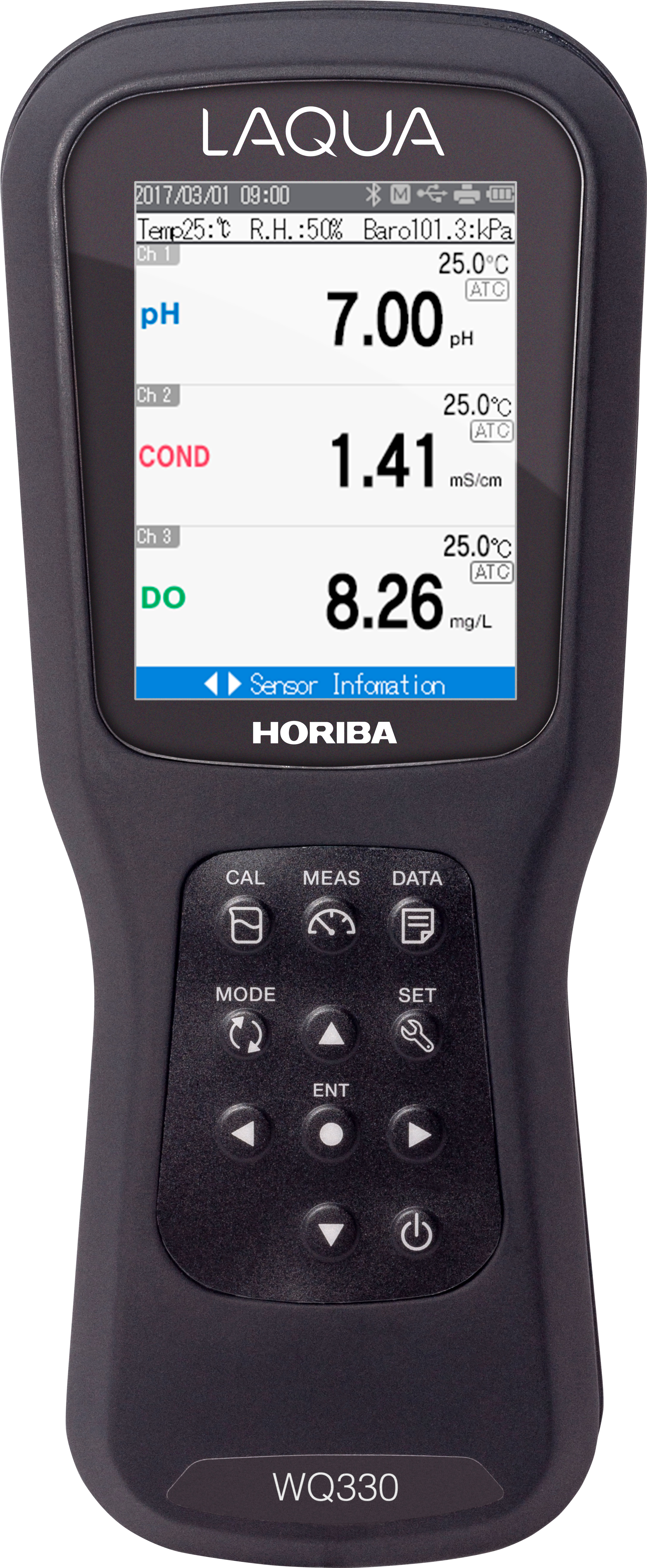 Horiba LAQUA WQ330-K - 3 channel professional measuring device for various parameters in analysis case