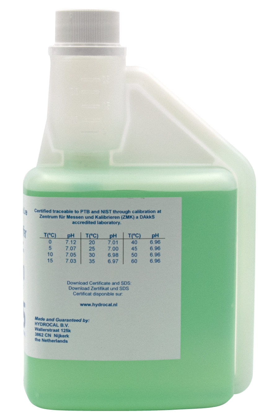 XS Professional pH 7.00 (±0.01pH @25°C) - 500ml pH buffer solution with DAkkS certificate