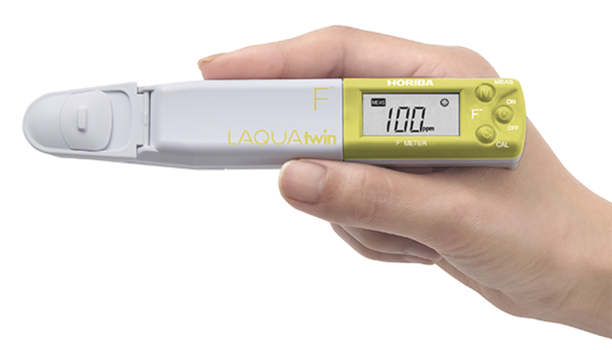 Horiba LAQUAtwin Fluoride Ion (F-) tester with 2 calibration points and temperature measurement (F-11)