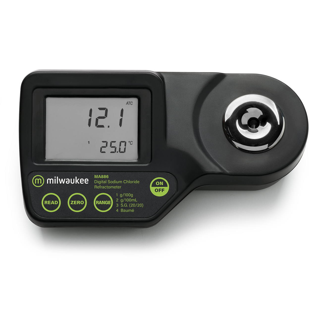 Milwaukee MA886 Digital refractometer for the determination of sodium chloride in food