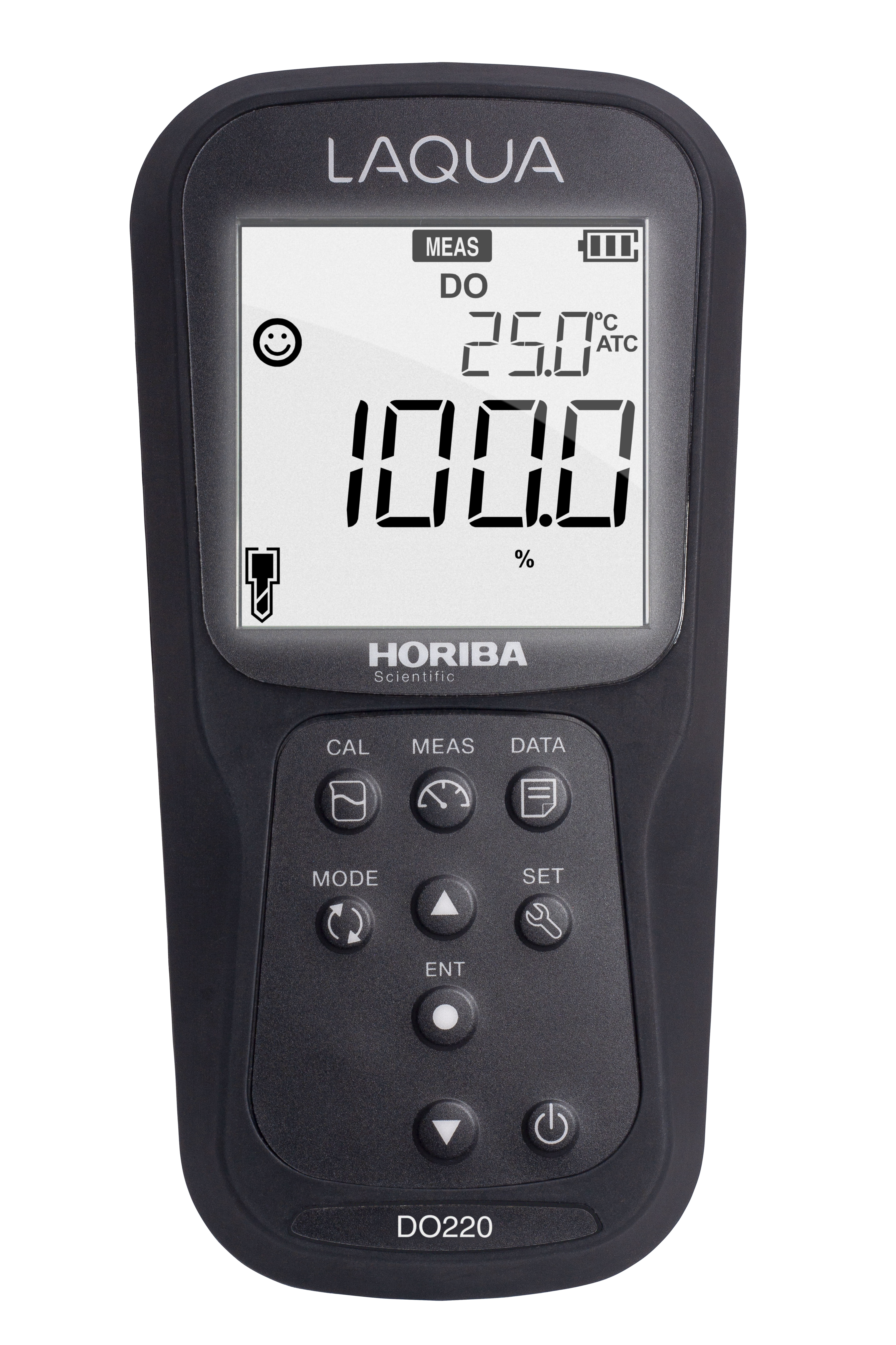 Horiba LAQUA DO220-Kit dissolved oxygen and temperature meter with GLP data storage, portable in measuring case 