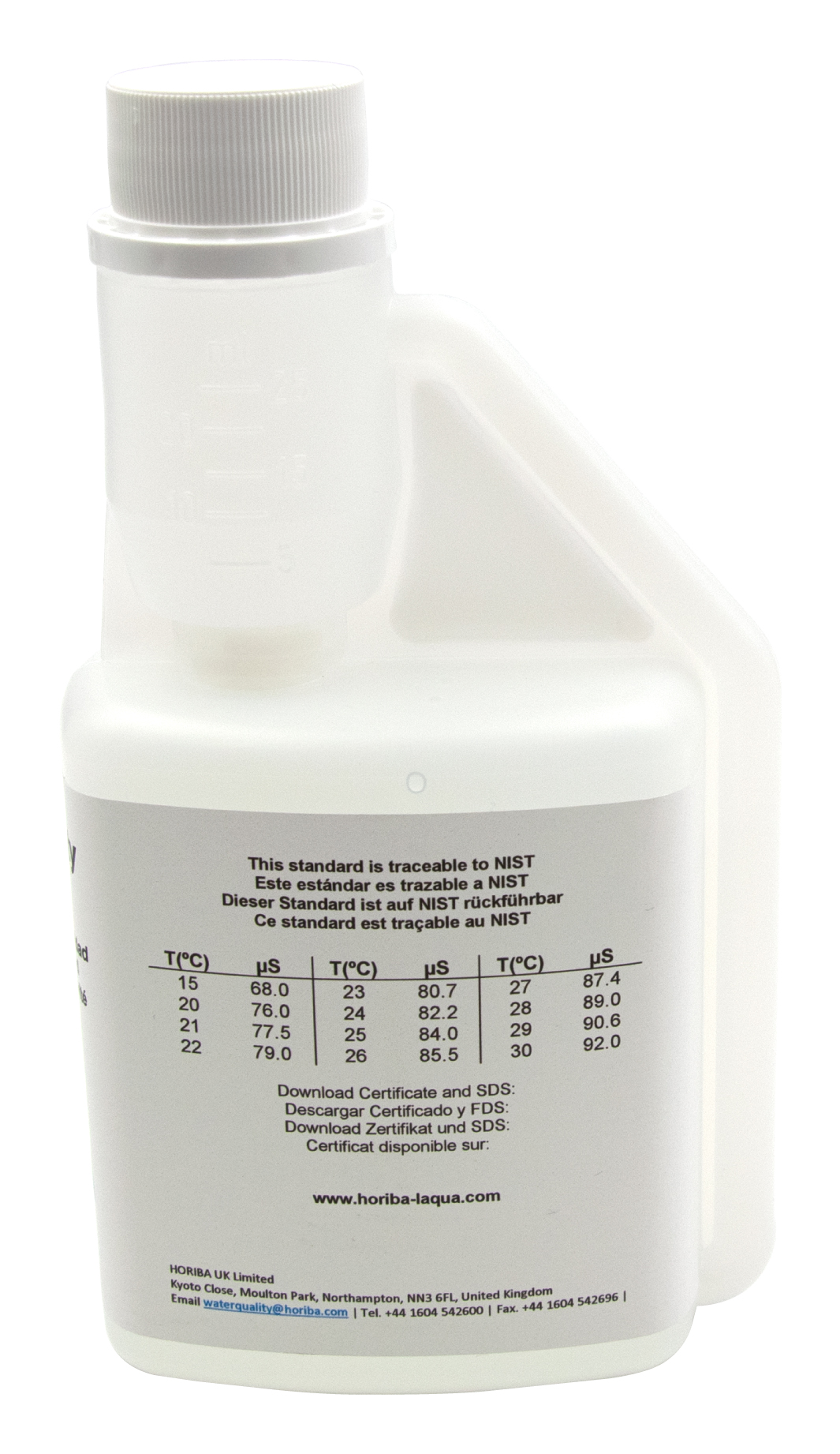 HORIBA 84 μS/cm conductivity calibration solution 250ml (250-EC-84)