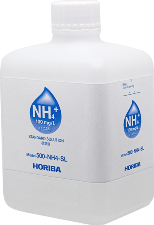 Horiba Ammonium Ion Standardlösung 100 mg/L, 500 ml Flasche mit Schraubverschluss, präzise Kalibrierlösung für Wasser- und Umweltanalytik