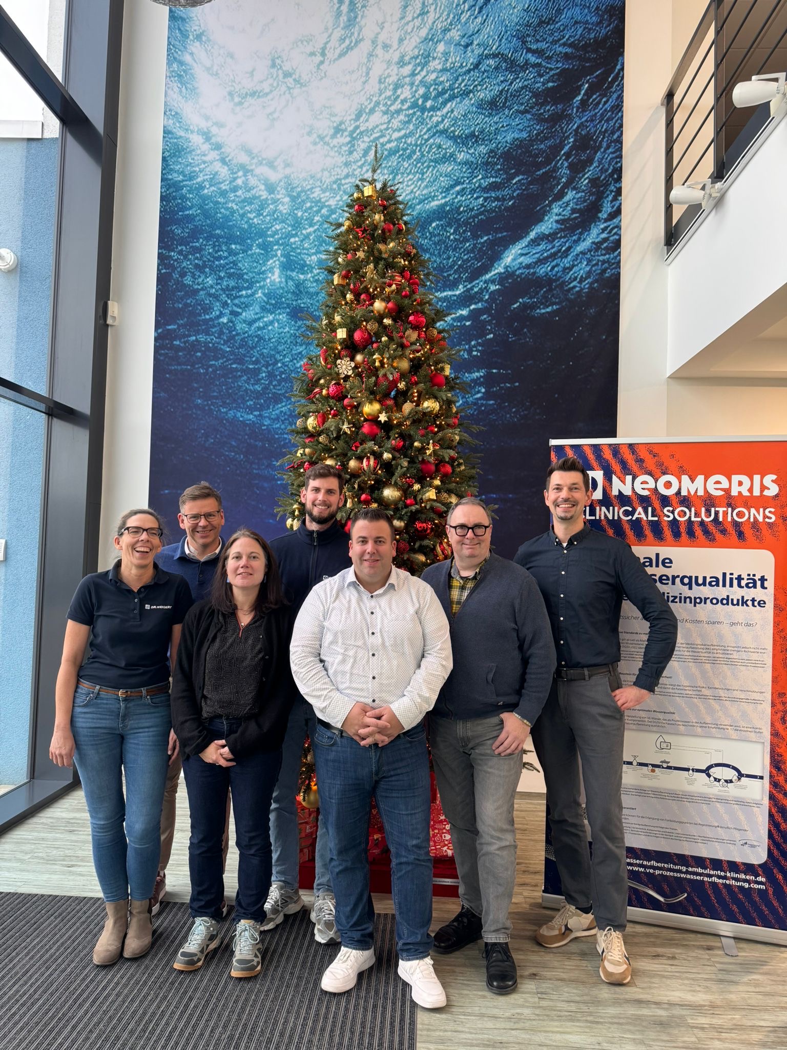 Training participants in deionised water treatment and equipment technology at the AEMP for Dr. Weigert