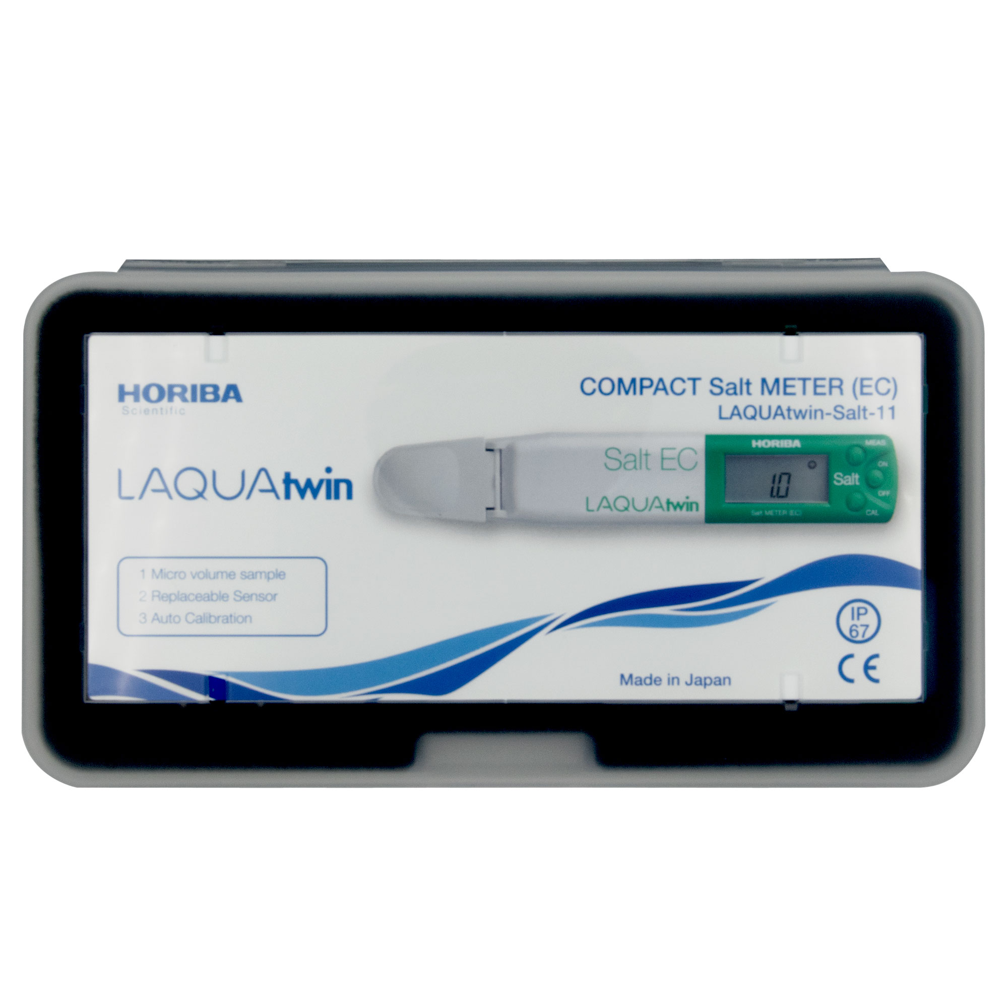 Horiba LAQUAtwin Salinity Tester with 2 calibration points and temperature measurement (Salt-11)