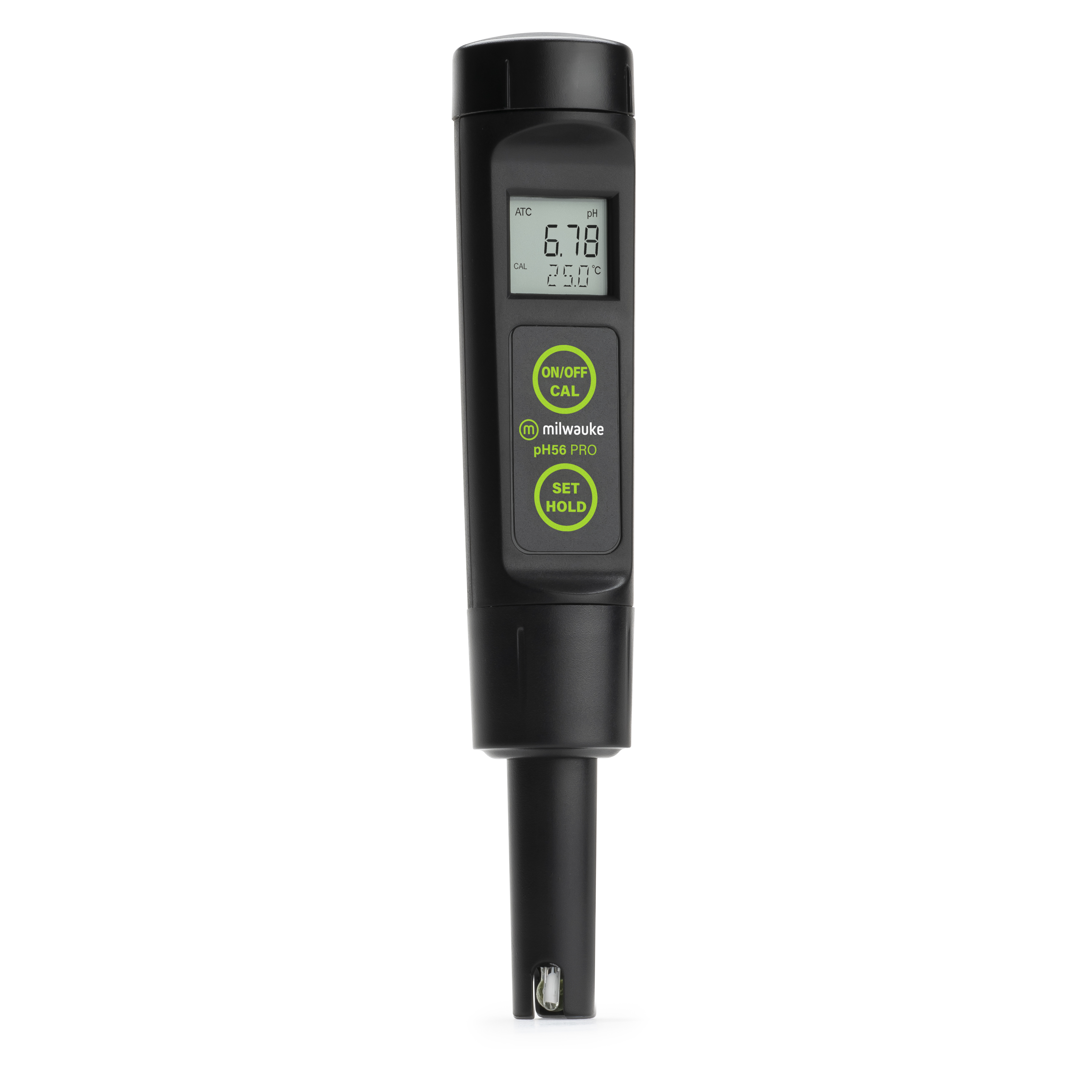 Milwaukee PH56 waterproof pH / Temperature Tester with automatic temperature compensation (ATC) and replaceable probe