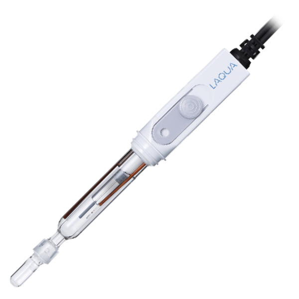Horiba 9681S-10D ToupH pH‑Elektrode Frontansicht mit Schutzhülse, hochviskos geeignet