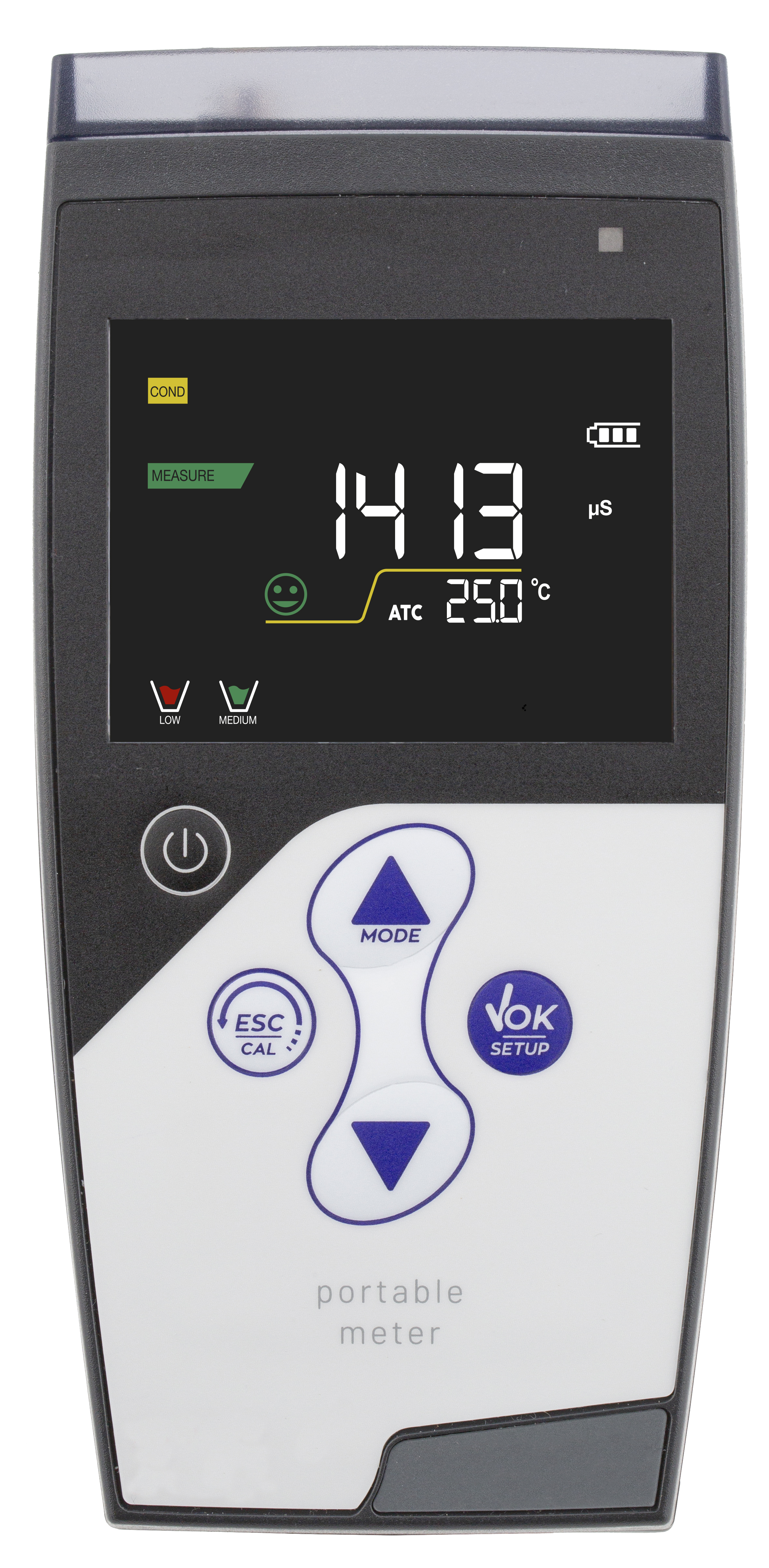 XS Cond 7 Vio portable conductivity, total dissolved solids and temperature meter including conductivity cell 2301T with integrated temperature sensor