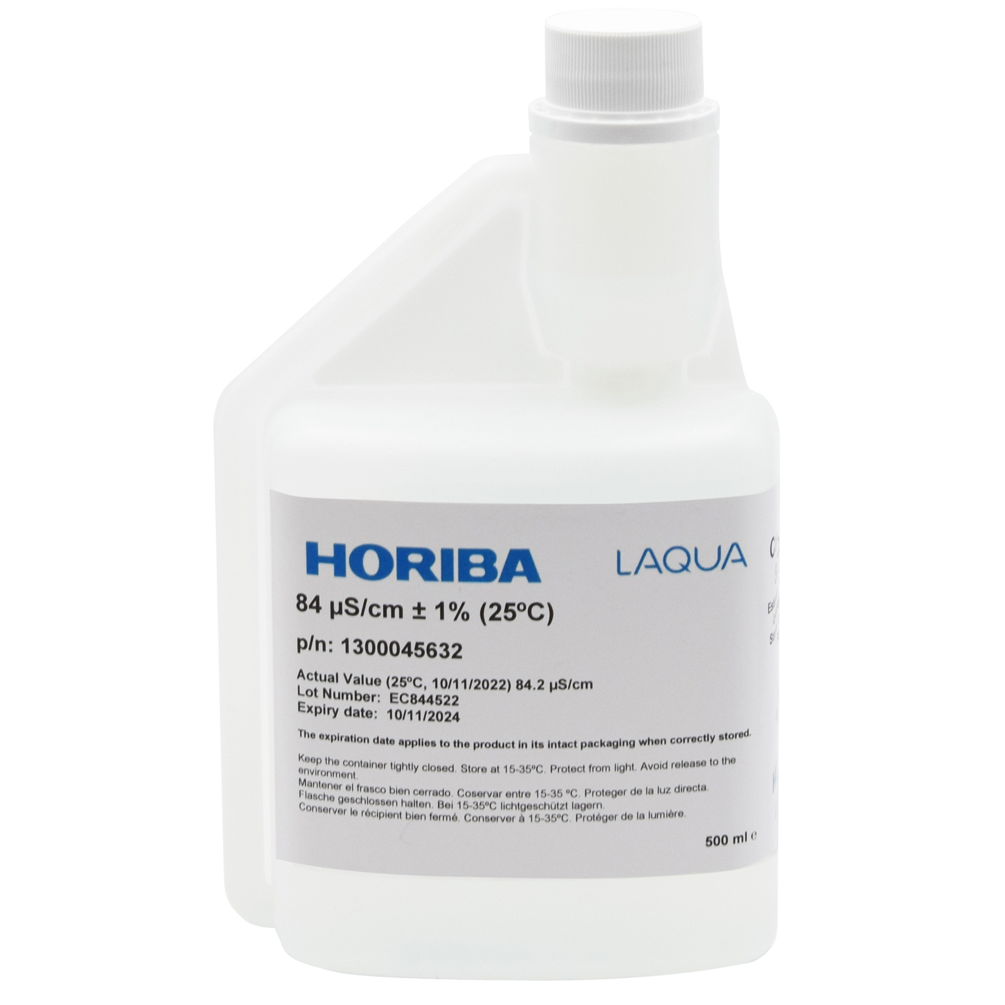 HORIBA Kalibrierlösung 84 µS/cm Flasche klar mit Aufdruck