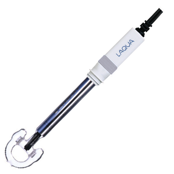 Horiba 3553-10D, conductivity measuring cell (submersible probe) Horiba 3553-10D Leitfähigkeitsmesszelle mit Glaskörper Frontansicht, für Wasser mit hoher Leitfähigkeit, Wasserdicht