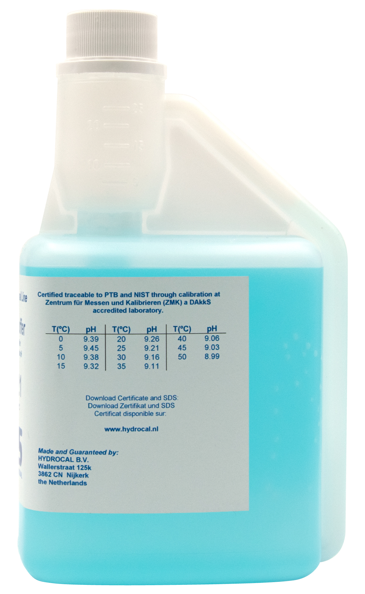 XS Professional pH 9.21 (±0.01pH @25°C) - 500ml pH buffer solution with DAkkS certificate