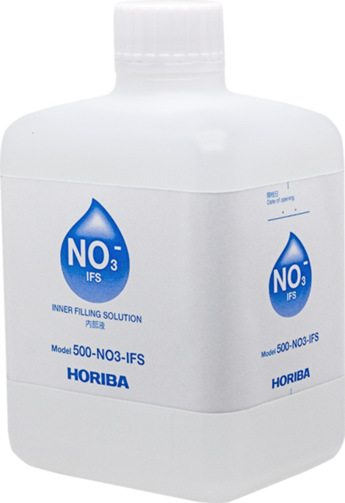 Horiba Nitrate Electrode Filling Solution, 500ml (500-NO3-IFS) Nitrat-Elektrodenfülllösung Flasche für ionenselektive Elektroden Kalibrierung, HORIBA 500ml Flasche zur präzisen Nitrat-Messung im Labor, Horiba Flasche für Nitrat-Elektrodenfülllösung mit klar lesbarem Etikett