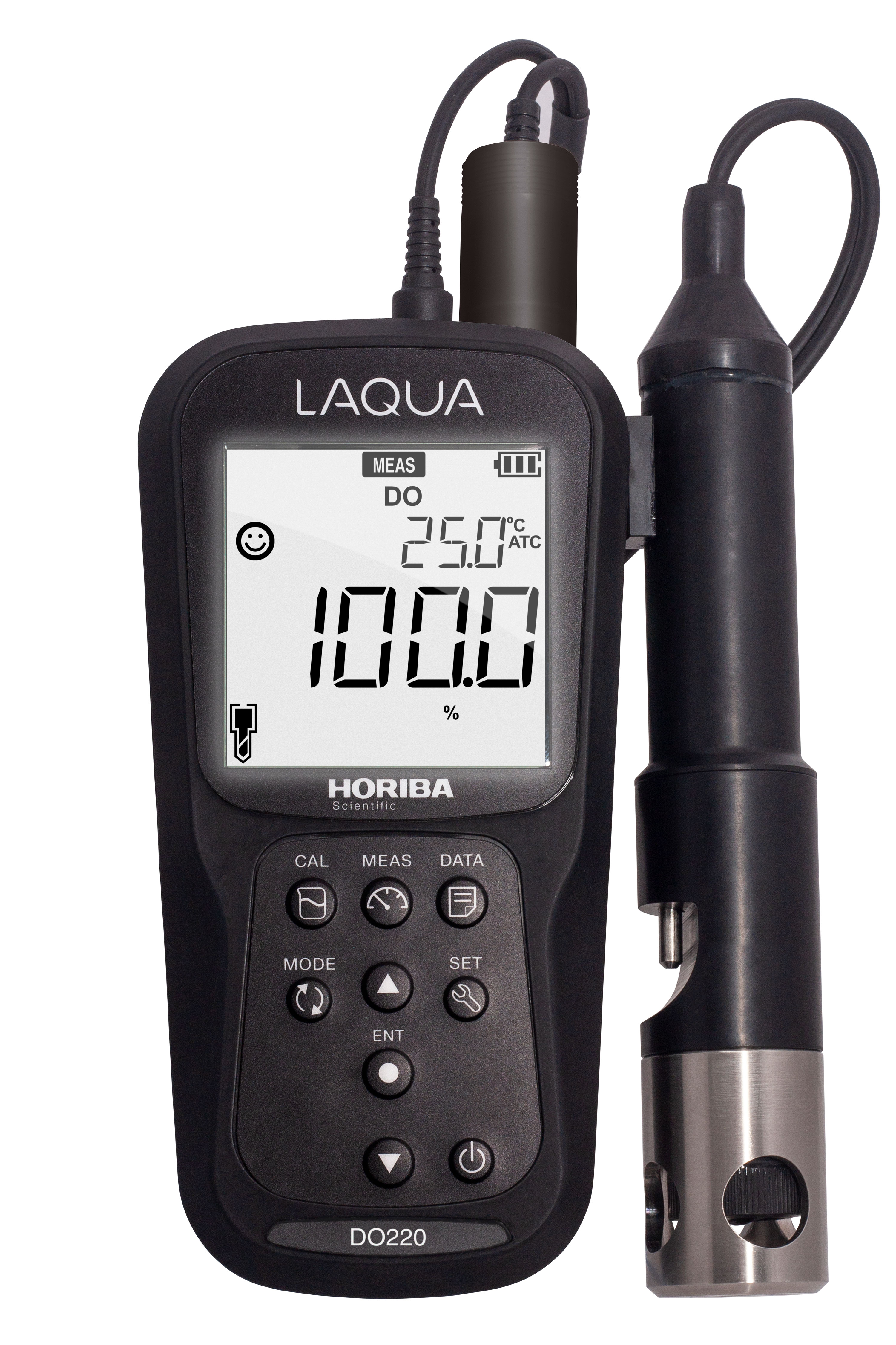 Horiba LAQUA DO220-Kit dissolved oxygen and temperature meter with GLP data storage, portable in measuring case 