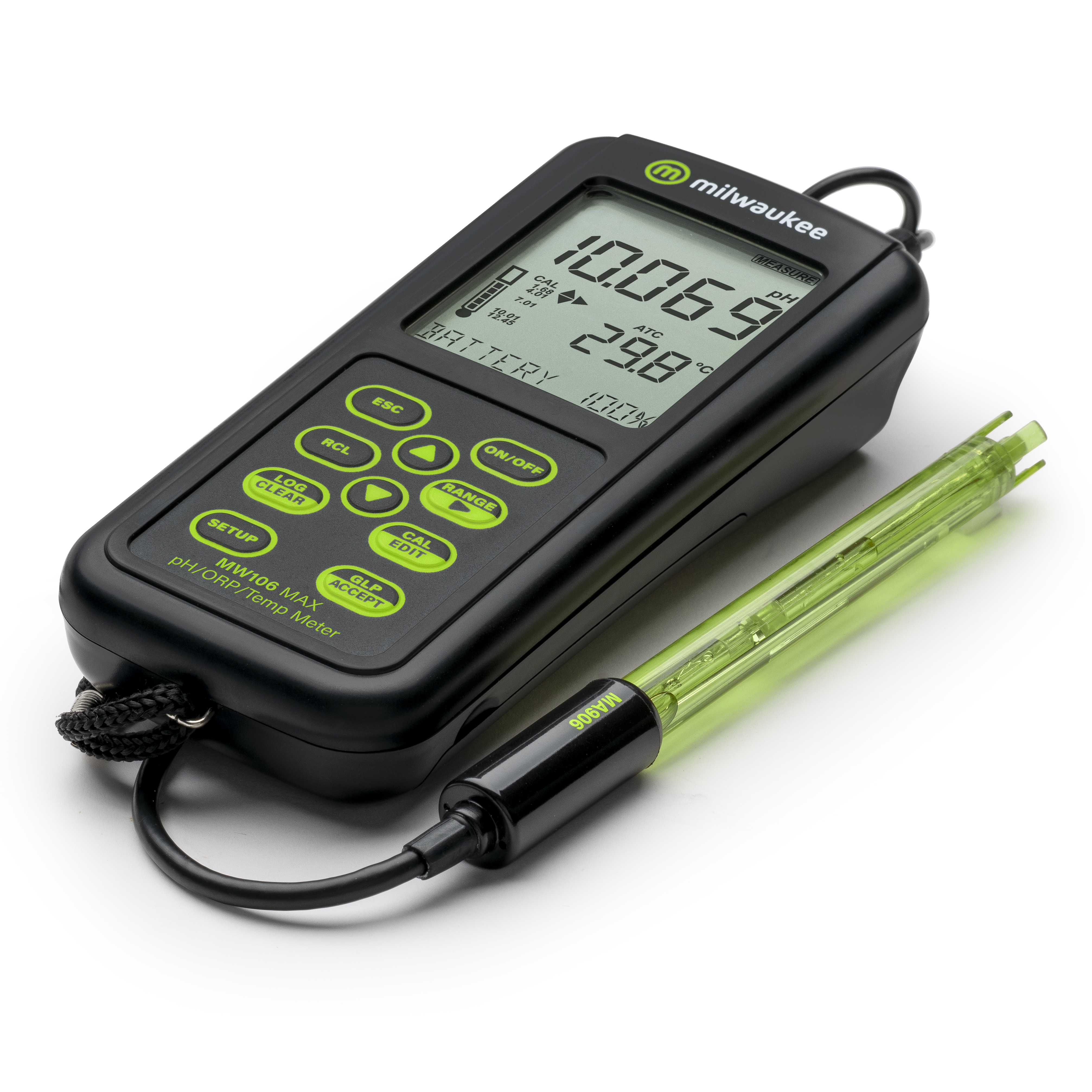 Milwaukee MW106 MAX Waterproof pH / ORP / Temp Portable Meter
