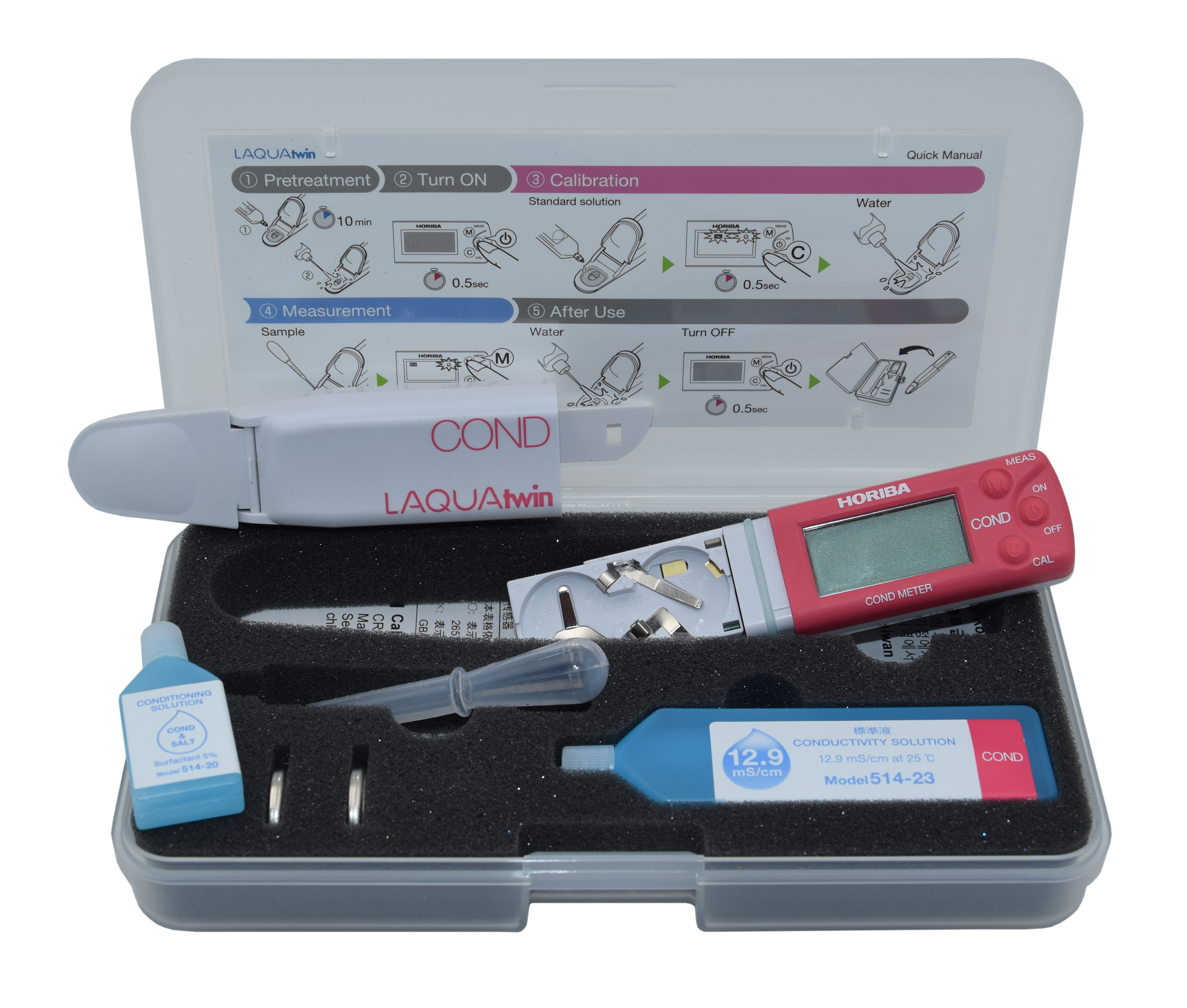 Horiba LAQUAtwin Conductivity Meter with 3 calibration points and temperature measurement (EC-22) 