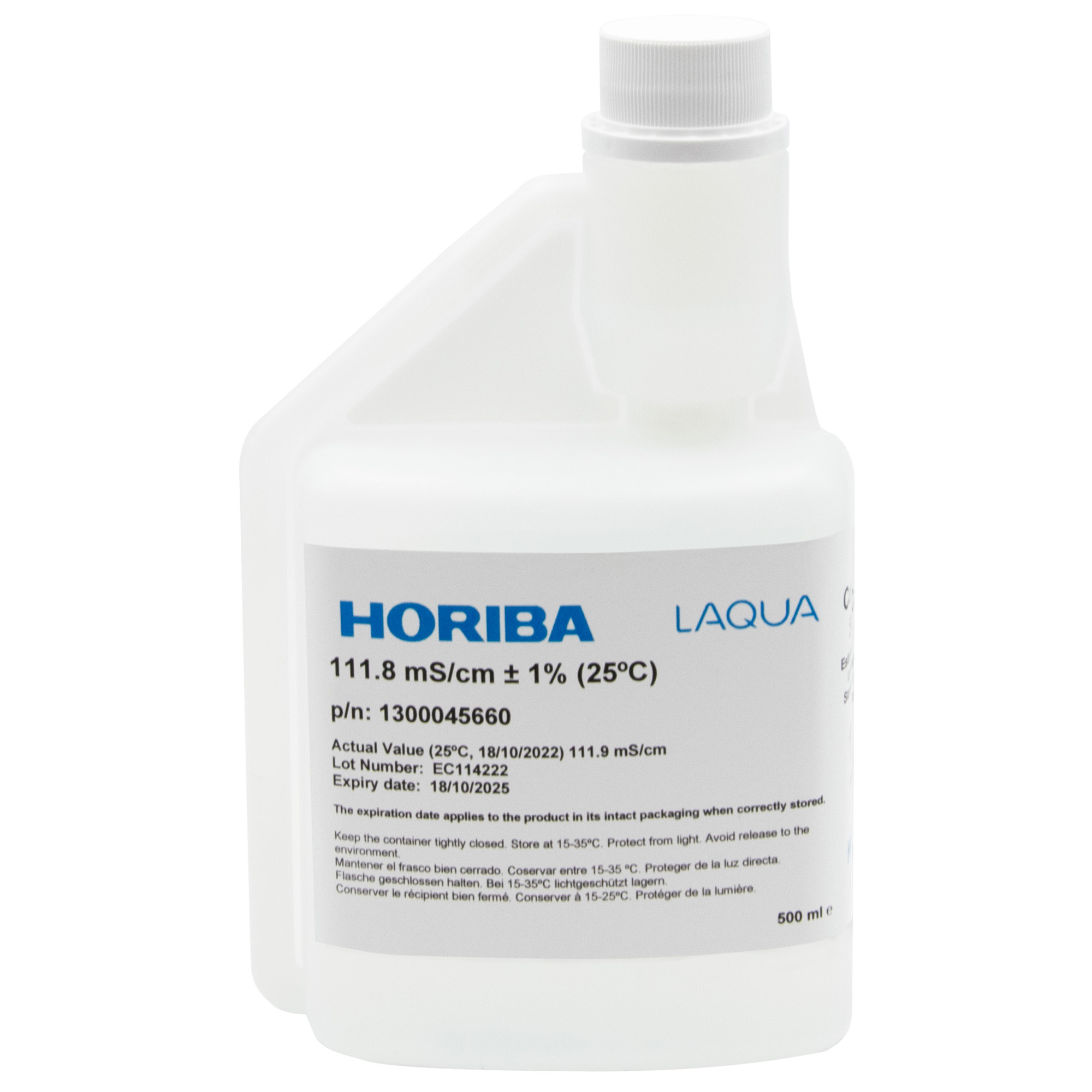 HORIBA 111.8 mS/cm conductivity calibration solution 500ml (500-EC-1118)