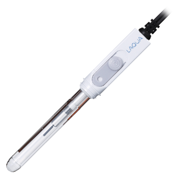 Horiba 9615S-10D nachfüllbare pH-Elektrode mit Glaskörper und Temperatursensor, Wasserdichtes und bleifreies Glas
