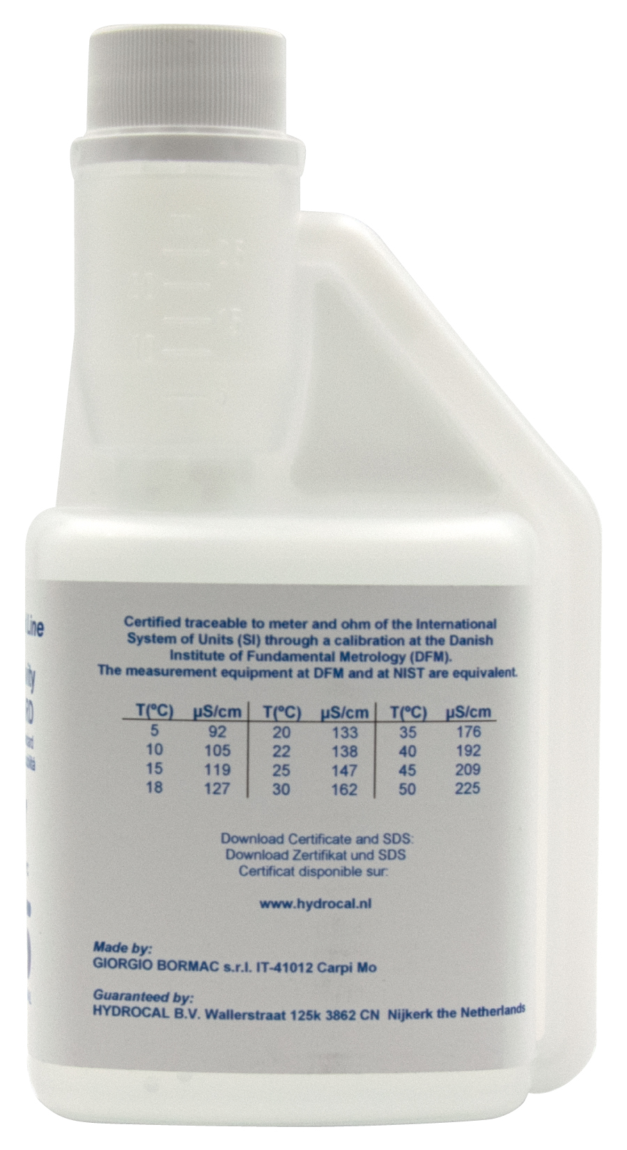XS Professional 147µS/cm - 250ml Leitfähigkeitskalibrierlösung hinten