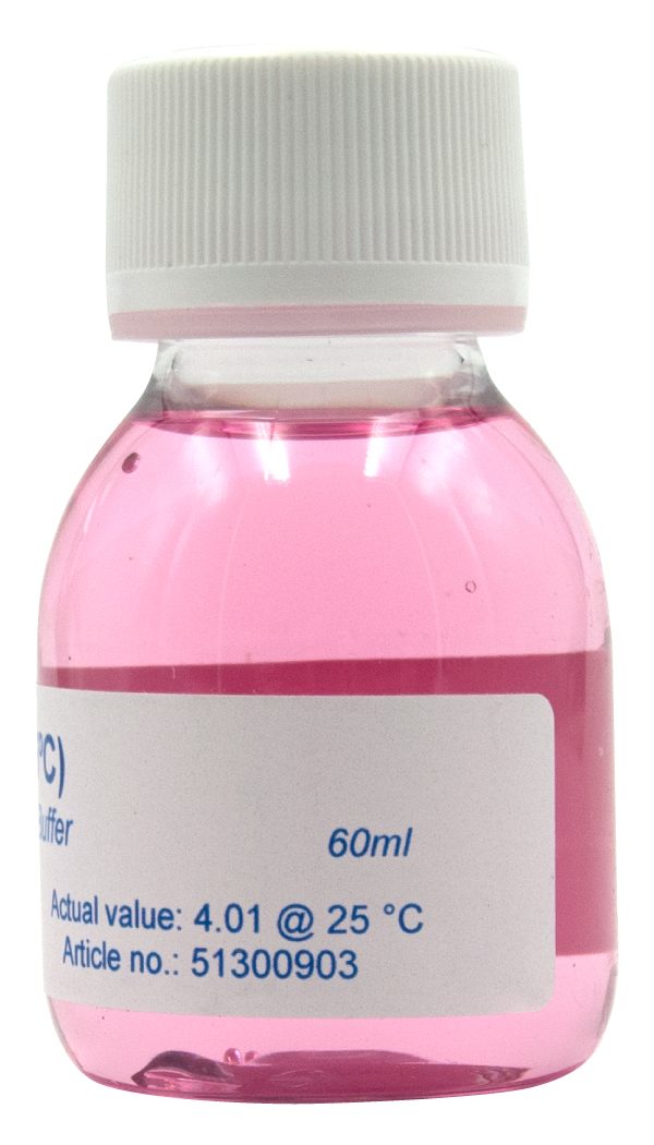 XS Professional pH 4.01 (±0.01pH @25°C) - 4x 60ml pH buffer solution with DAkkS certificate