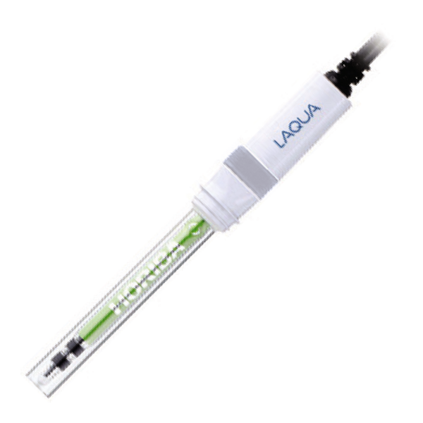 Horiba 3552-10D, conductivity measuring cell (submersible probe) Horiba 3552-10D Leitfähigkeitsmesszelle mit Glasgehäuse Frontansicht, für den allgemeinen Gebrauch, Wasserdicht