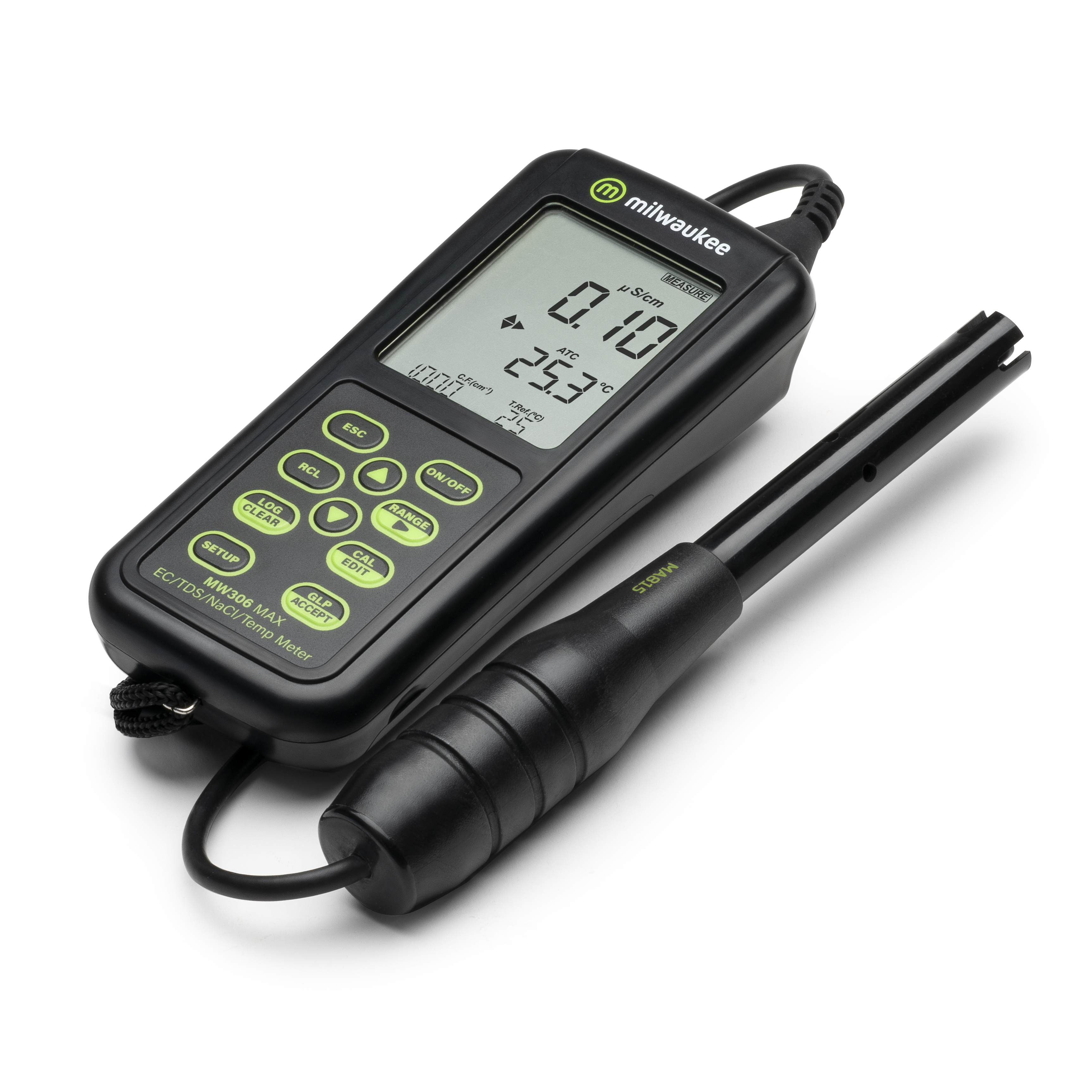 Milwaukee MW306 MAX, Automatic and logging EC/TDS/NaCl/Temperature meter.