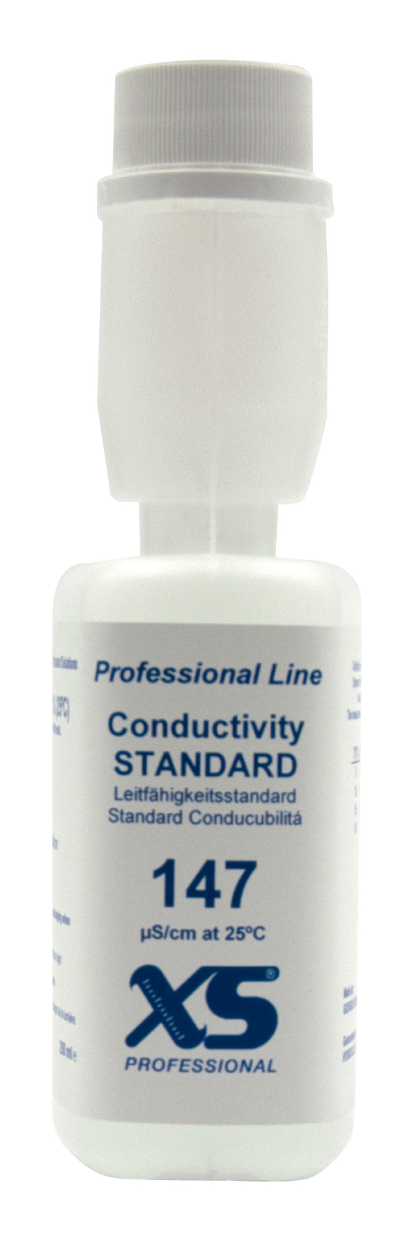 XS Professional 147µS/cm - 250ml conductivity calibration solution with DFM certificate