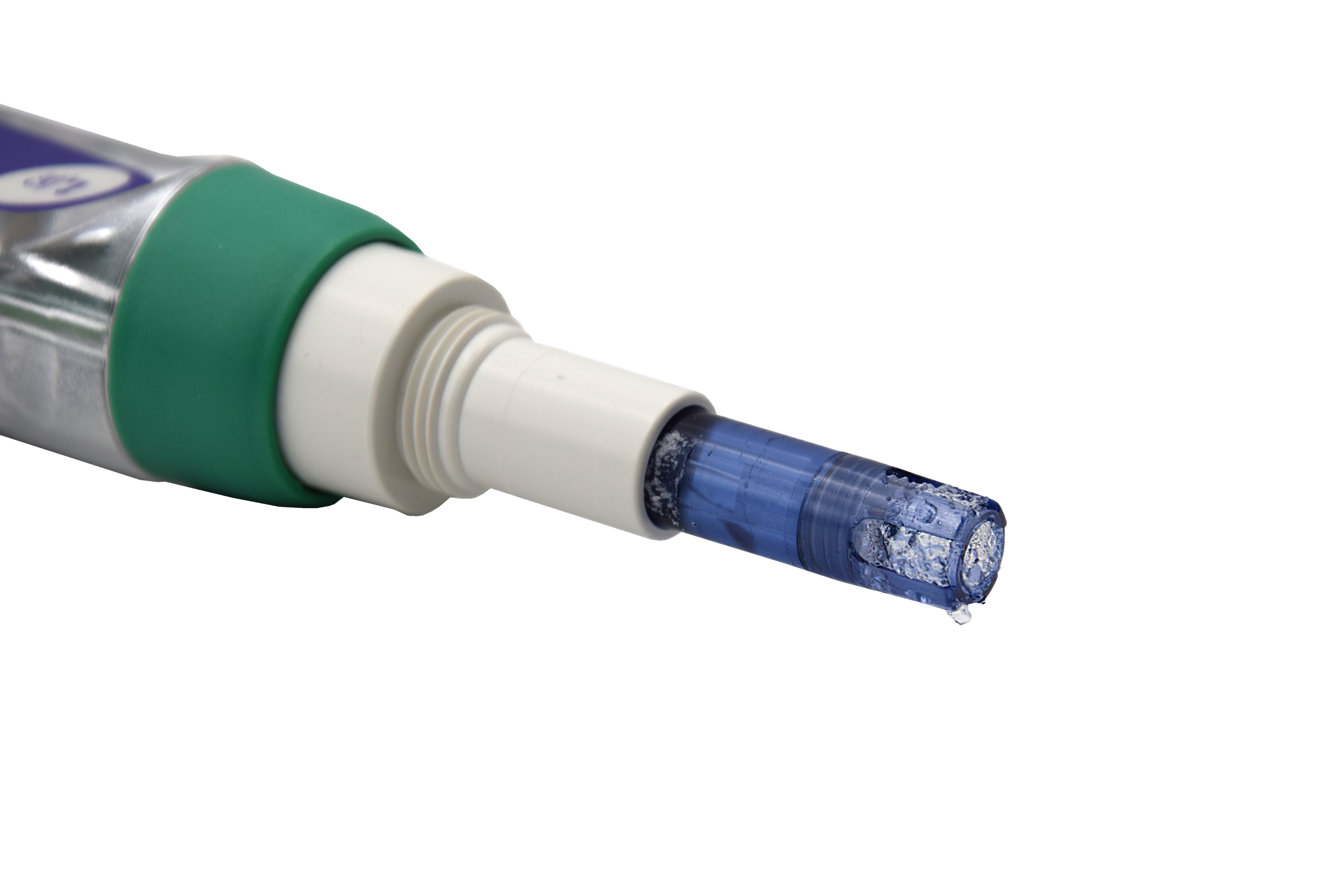 XS pH 1 Tester, Unterteil mit Messelektrode im Fokus