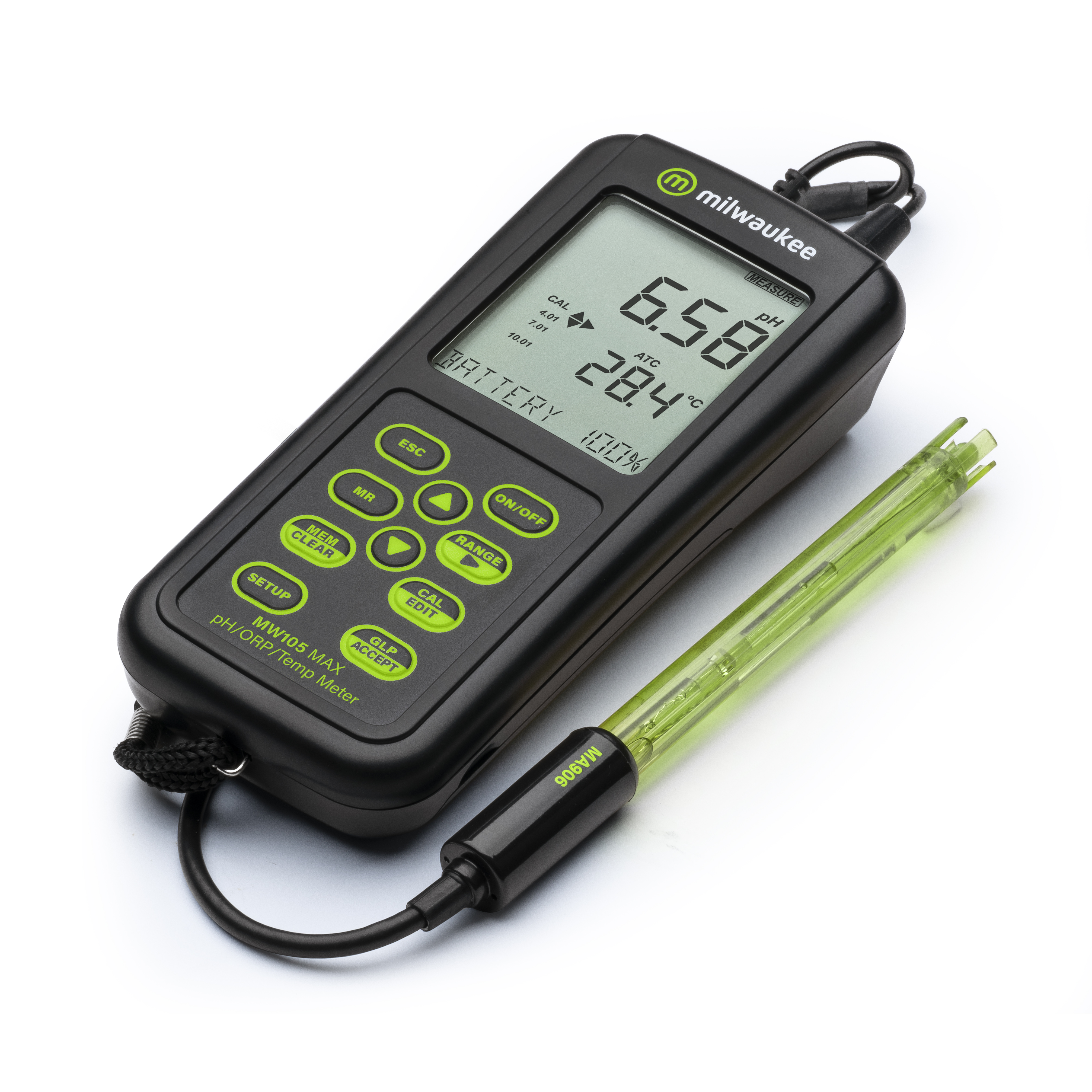 Milwaukee MW105 MAX Waterproof pH / ORP / Temp Portable Meter